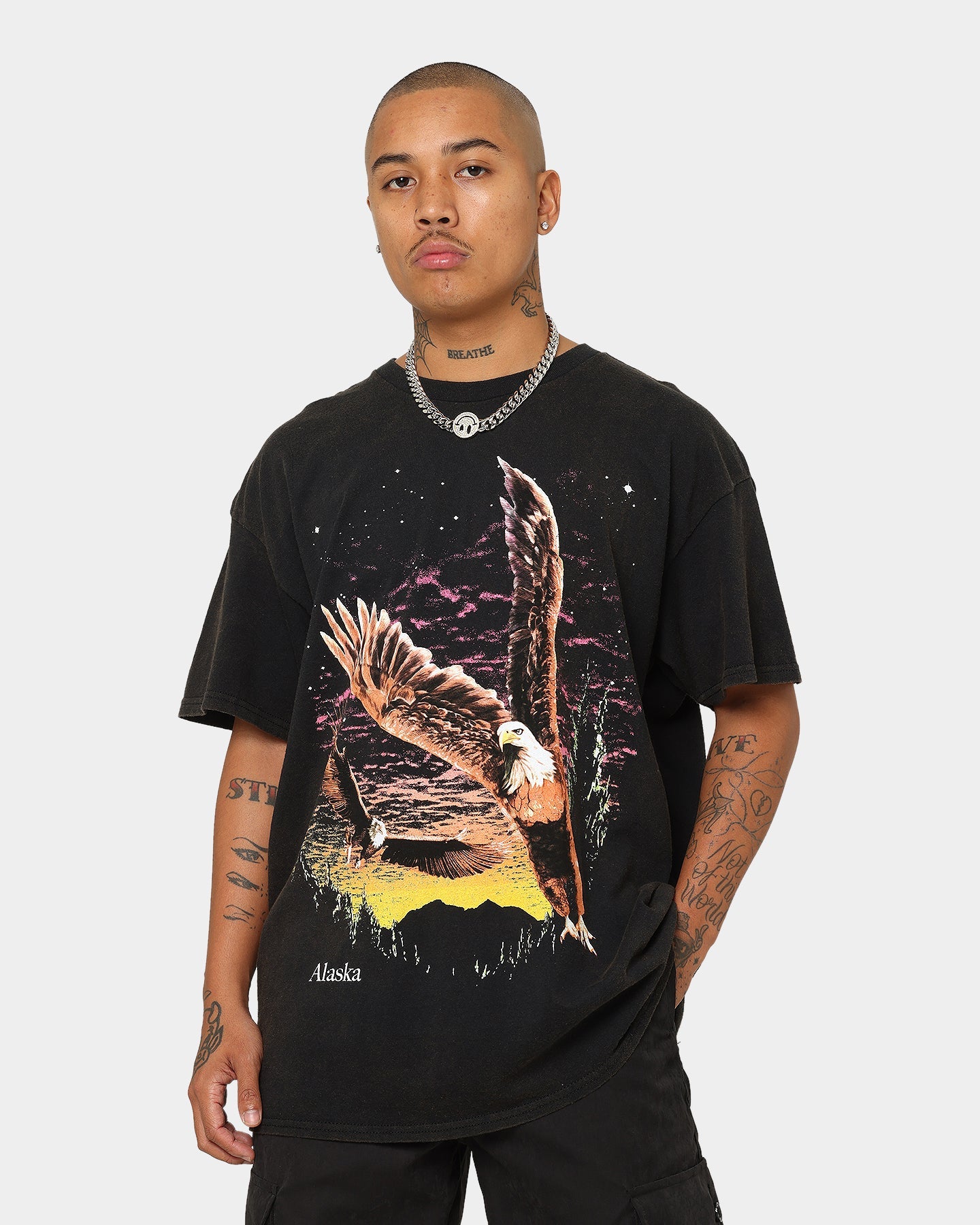 American Thrift Alaska Vintage T-Shirt Washed Black