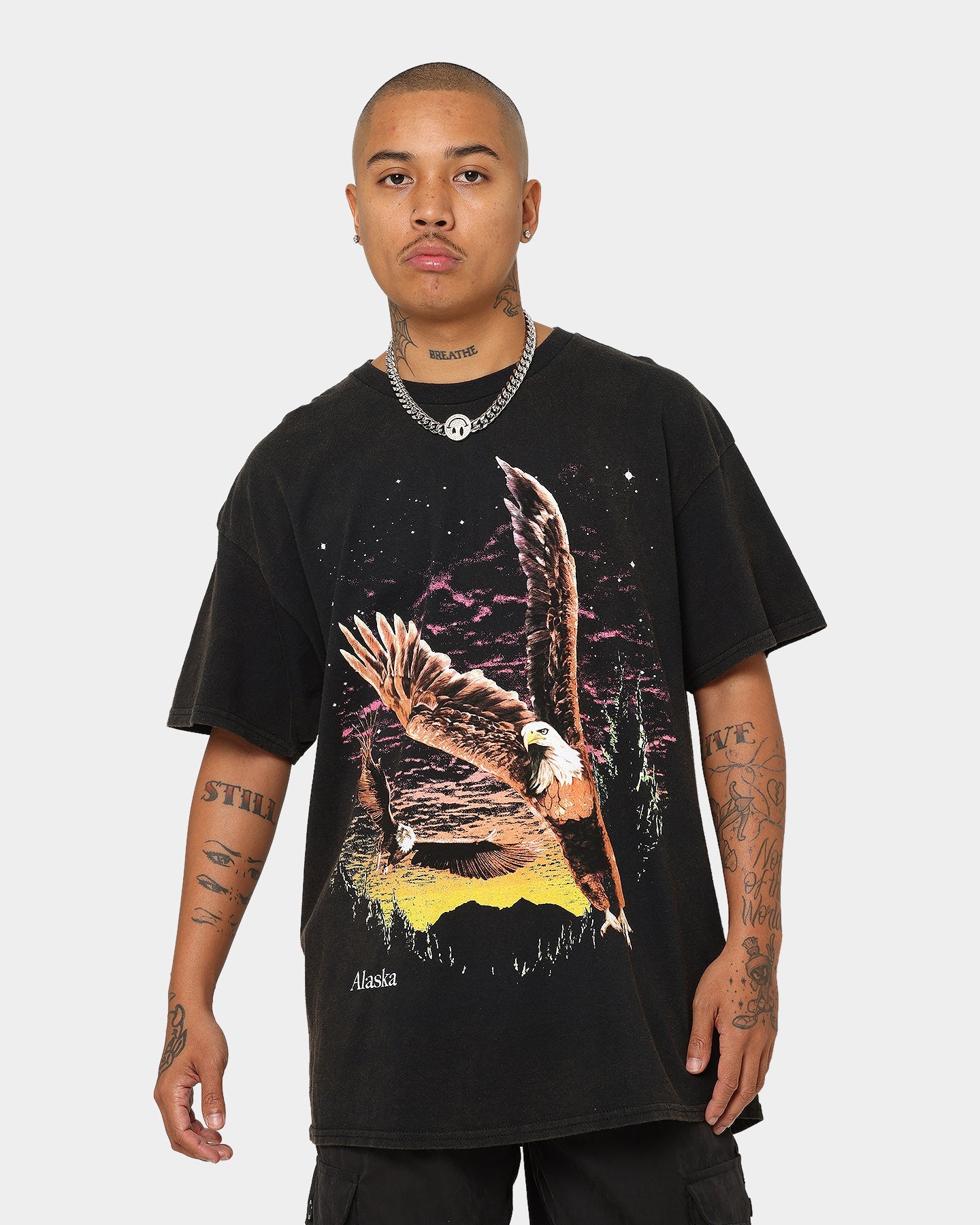 American Thrift Alaska Vintage T-Shirt Washed Black