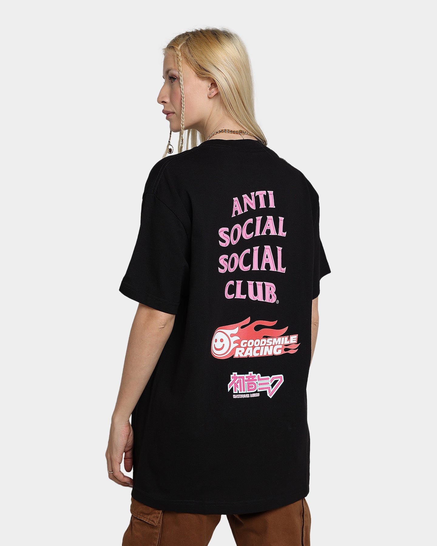 Anti Social Social Club Good Smile Racing T-Shirt Black Style001