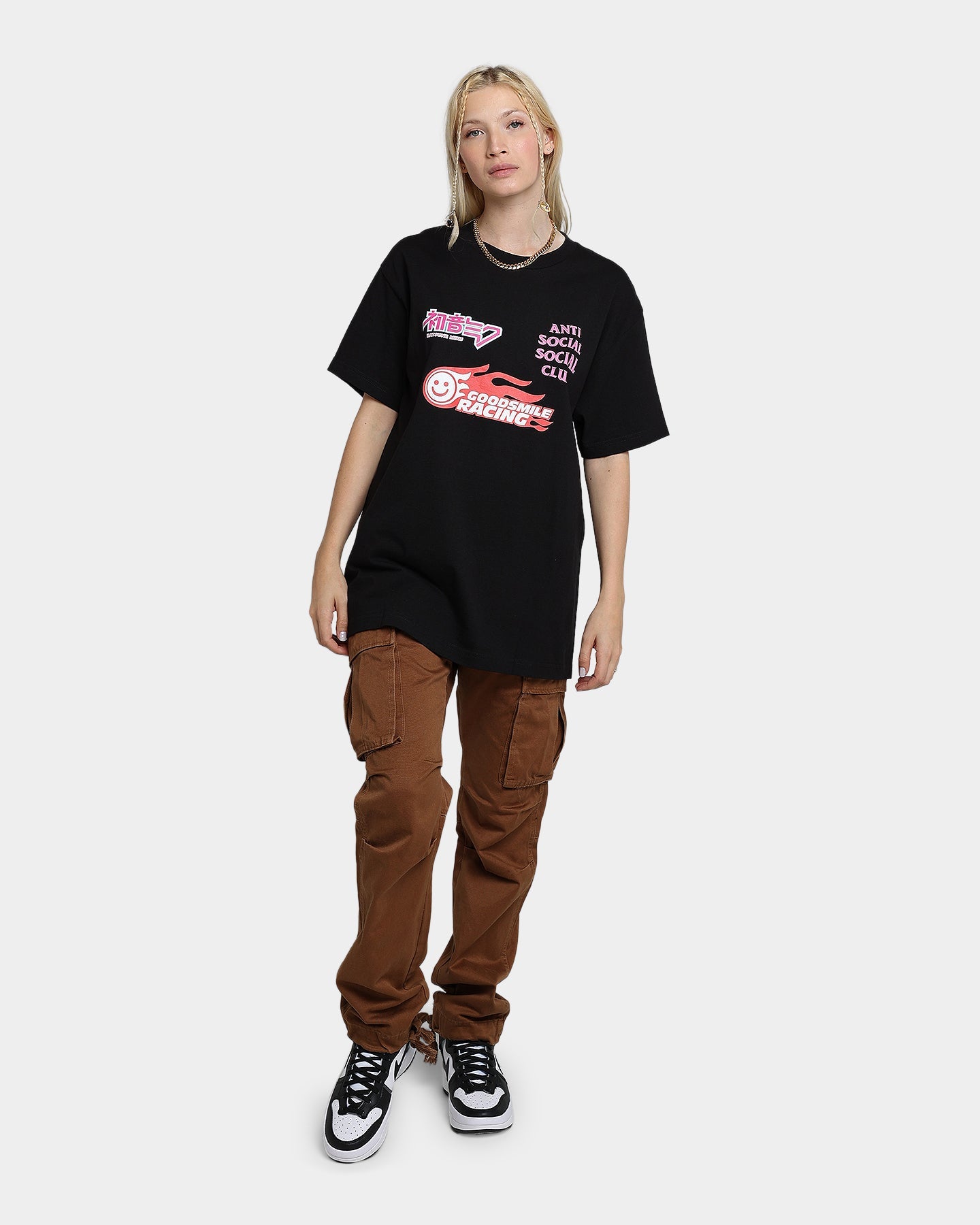 Anti Social Social Club Good Smile Racing T-Shirt Black Style001