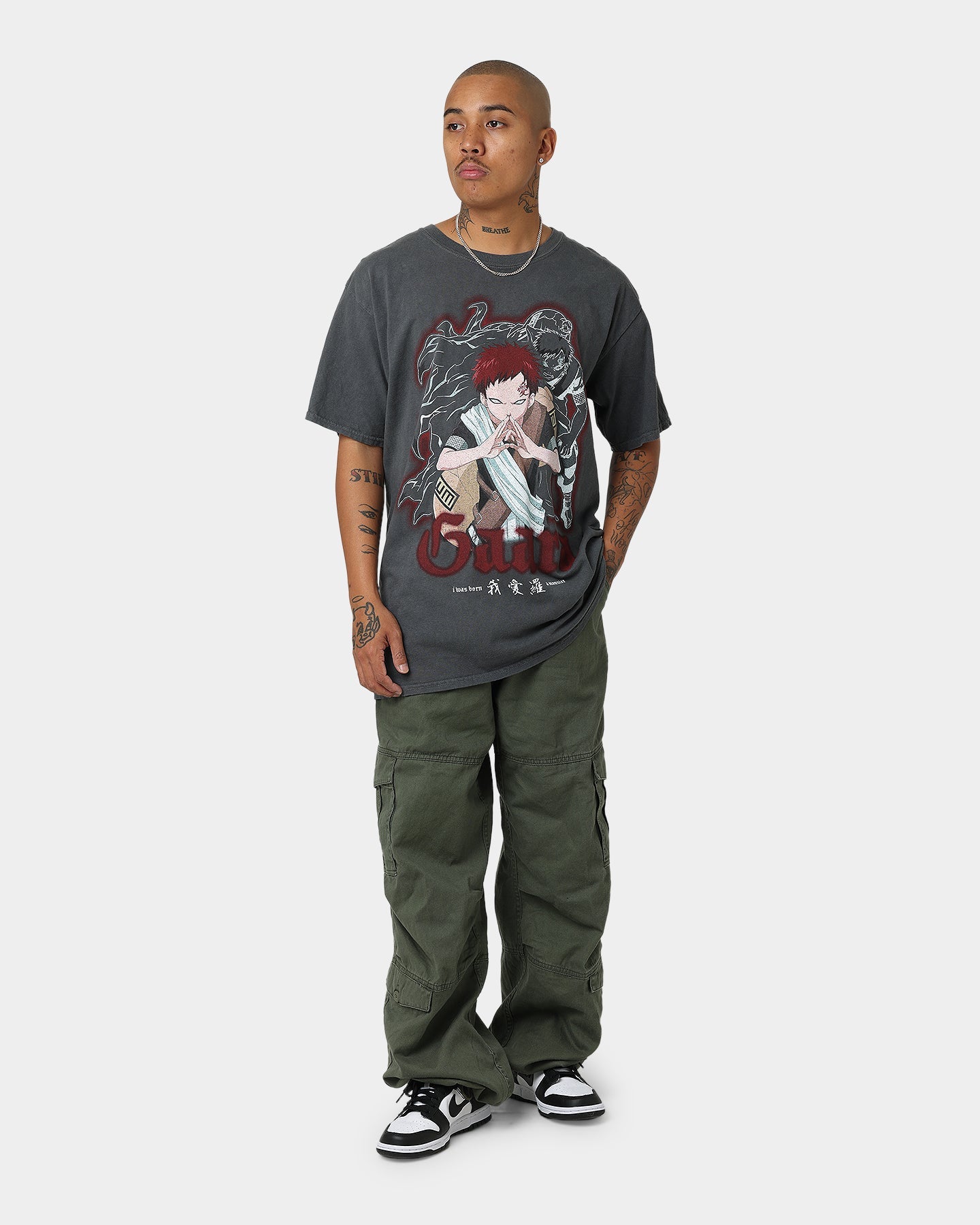 Goat Crew X Naruto Gaara CLR T-Shirt Charcoal