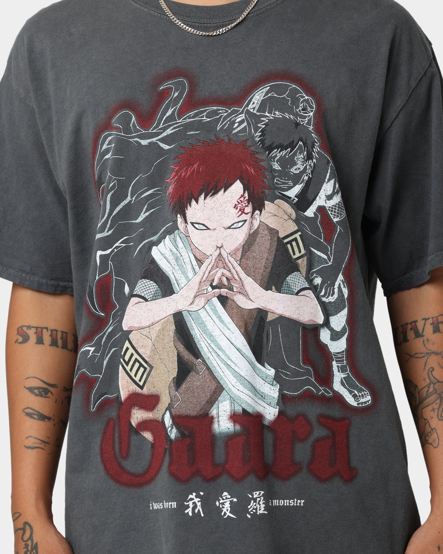 Goat Crew X Naruto Gaara CLR T-Shirt Charcoal