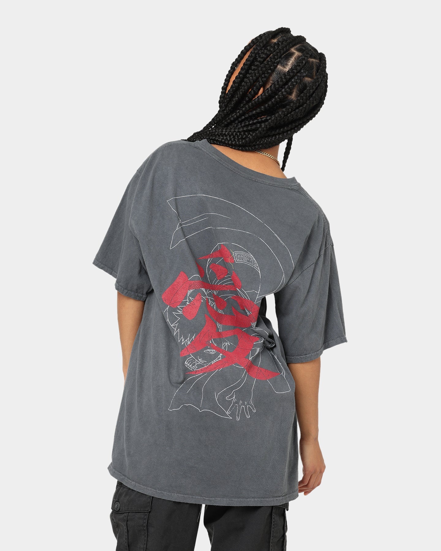 Goat Crew X Naruto Gaara CLR T-Shirt Charcoal Style001