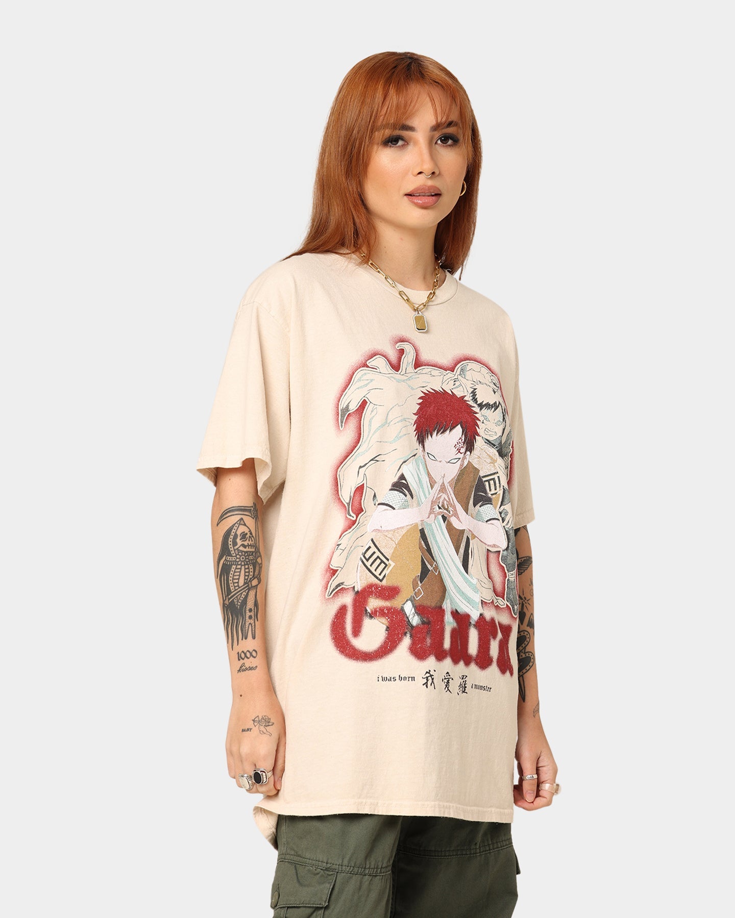 Goat Crew Goat Crew X Naruto Gaara CLR T-Shirt Stone Style001