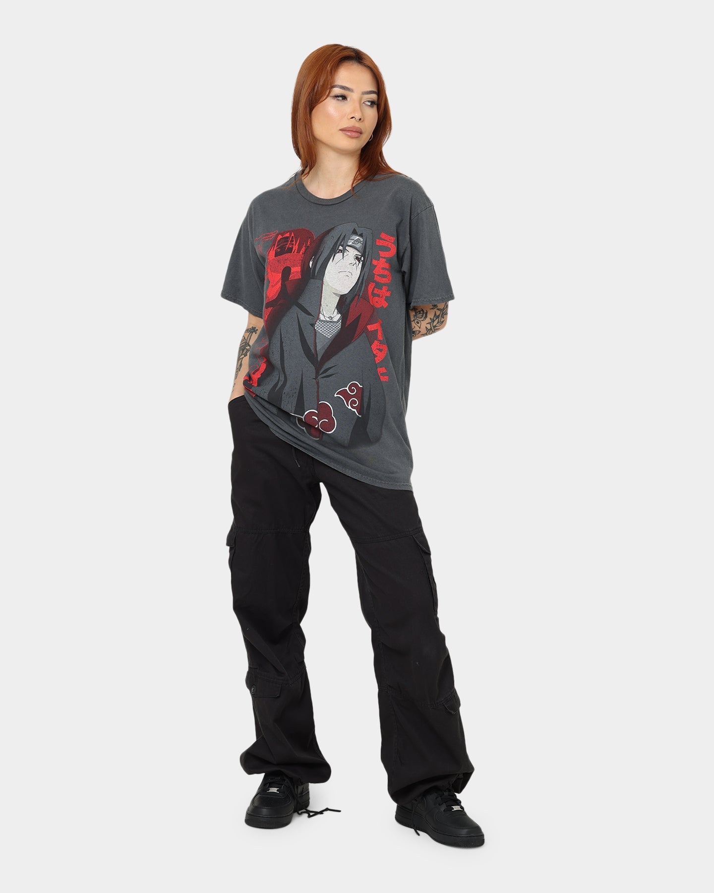 Goat Crew Goat Crew X Naruto Itachi CLR T-Shirt Charcoal Style001