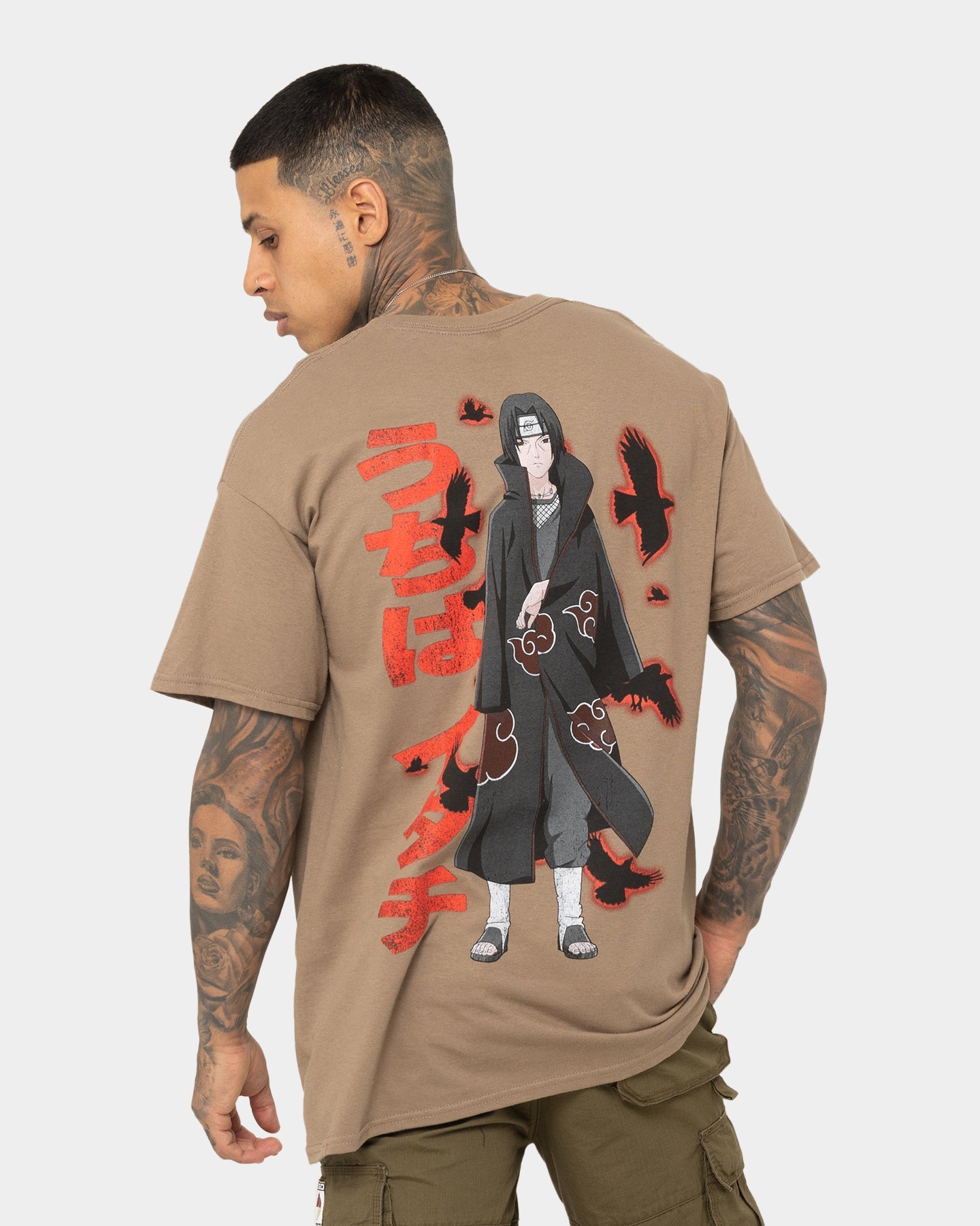 Goat Crew X Naruto Itachi CLR T-Shirt Light Brown