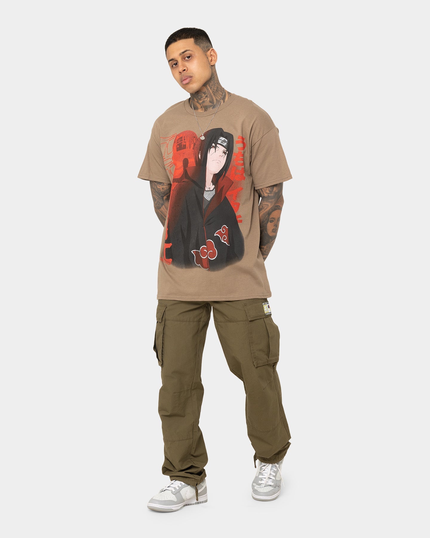 Goat Crew X Naruto Itachi CLR T-Shirt Light Brown