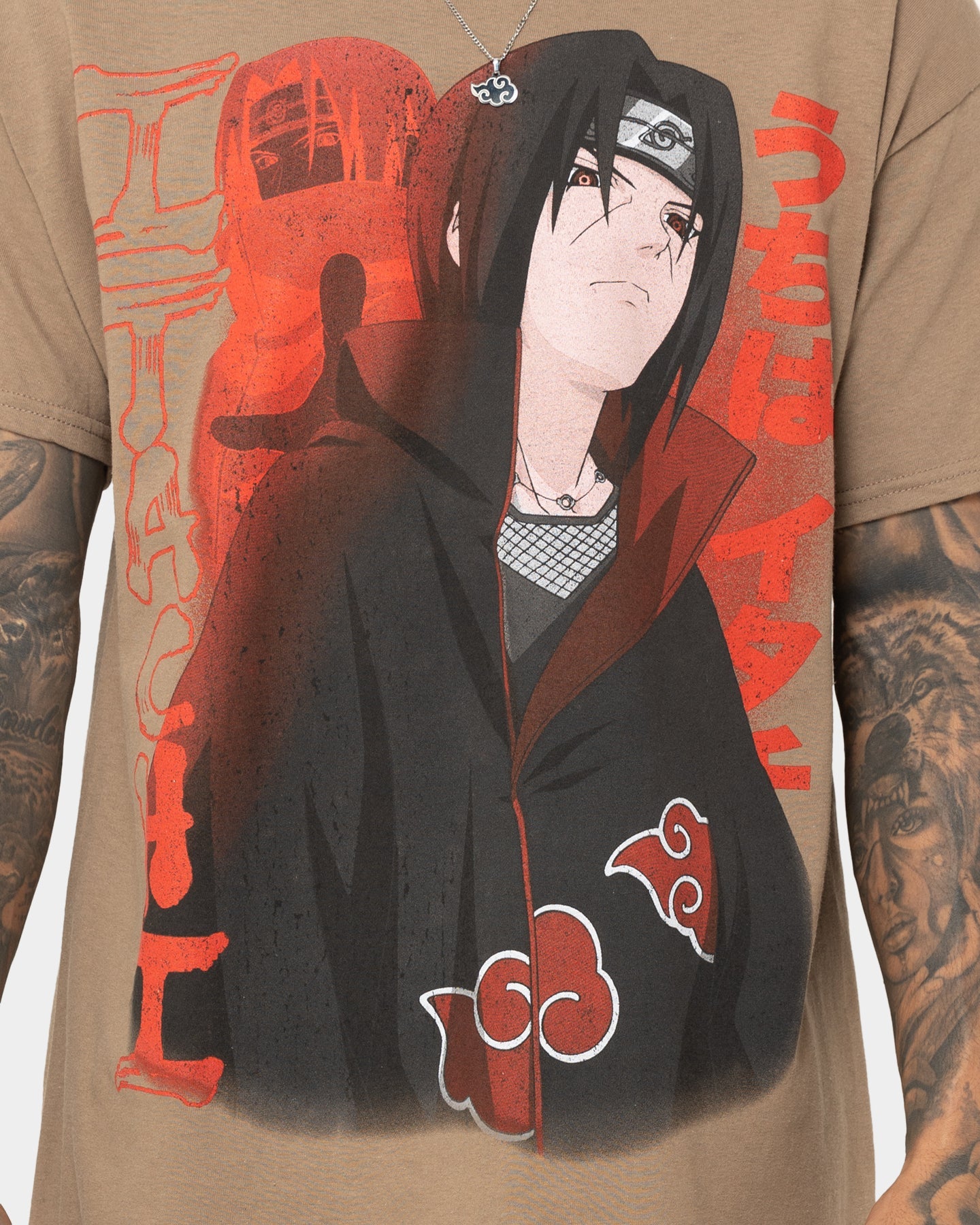 Goat Crew X Naruto Itachi CLR T-Shirt Light Brown
