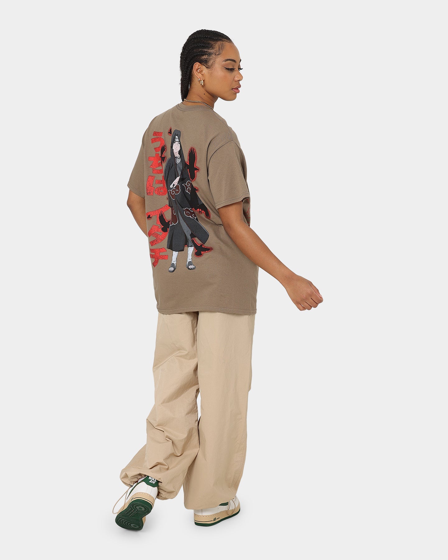 Goat Crew X Naruto Itachi CLR T-Shirt Light Brown Style001