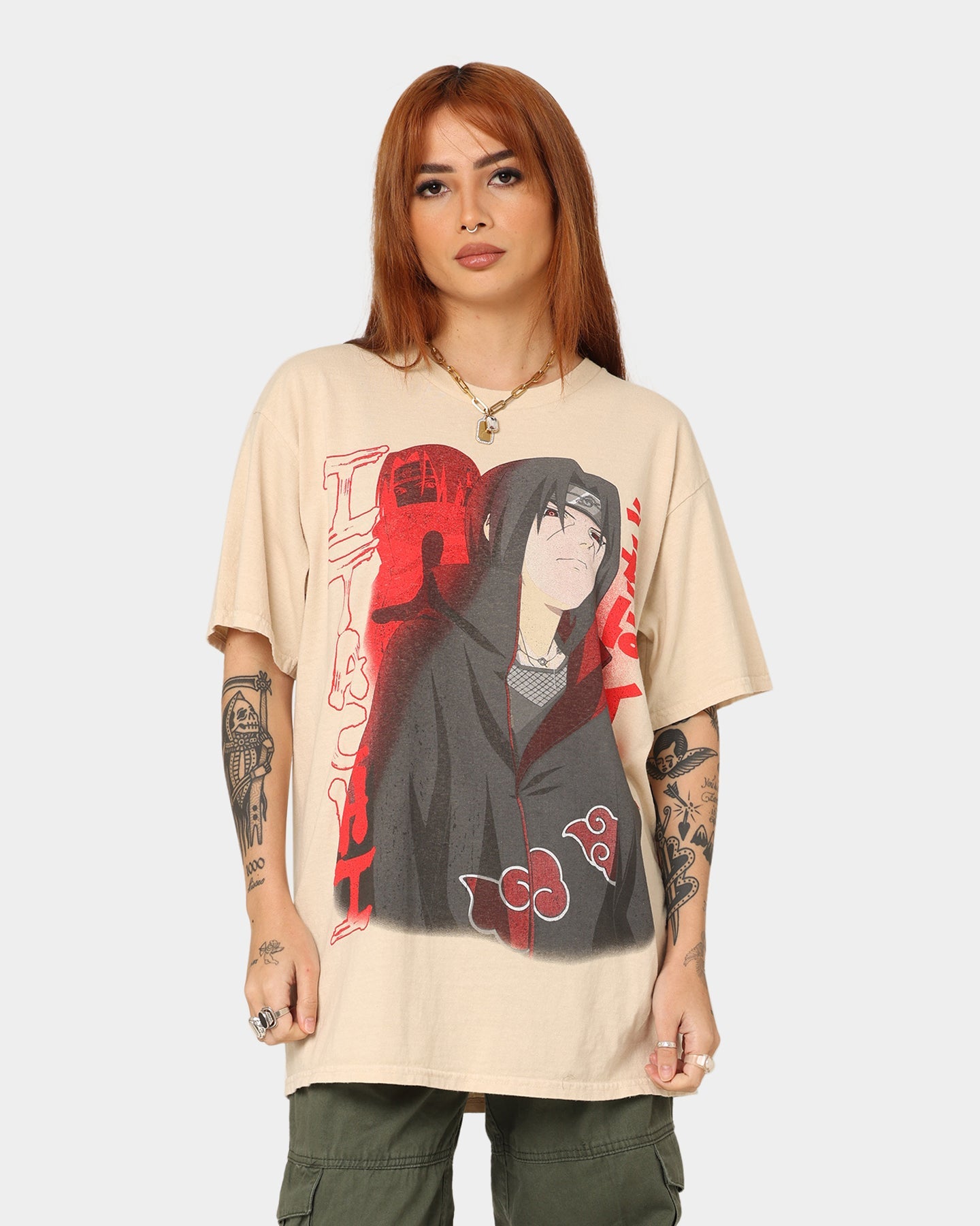 Goat Crew Goat Crew X Naruto Itachi CLR T-Shirt Stone Style001