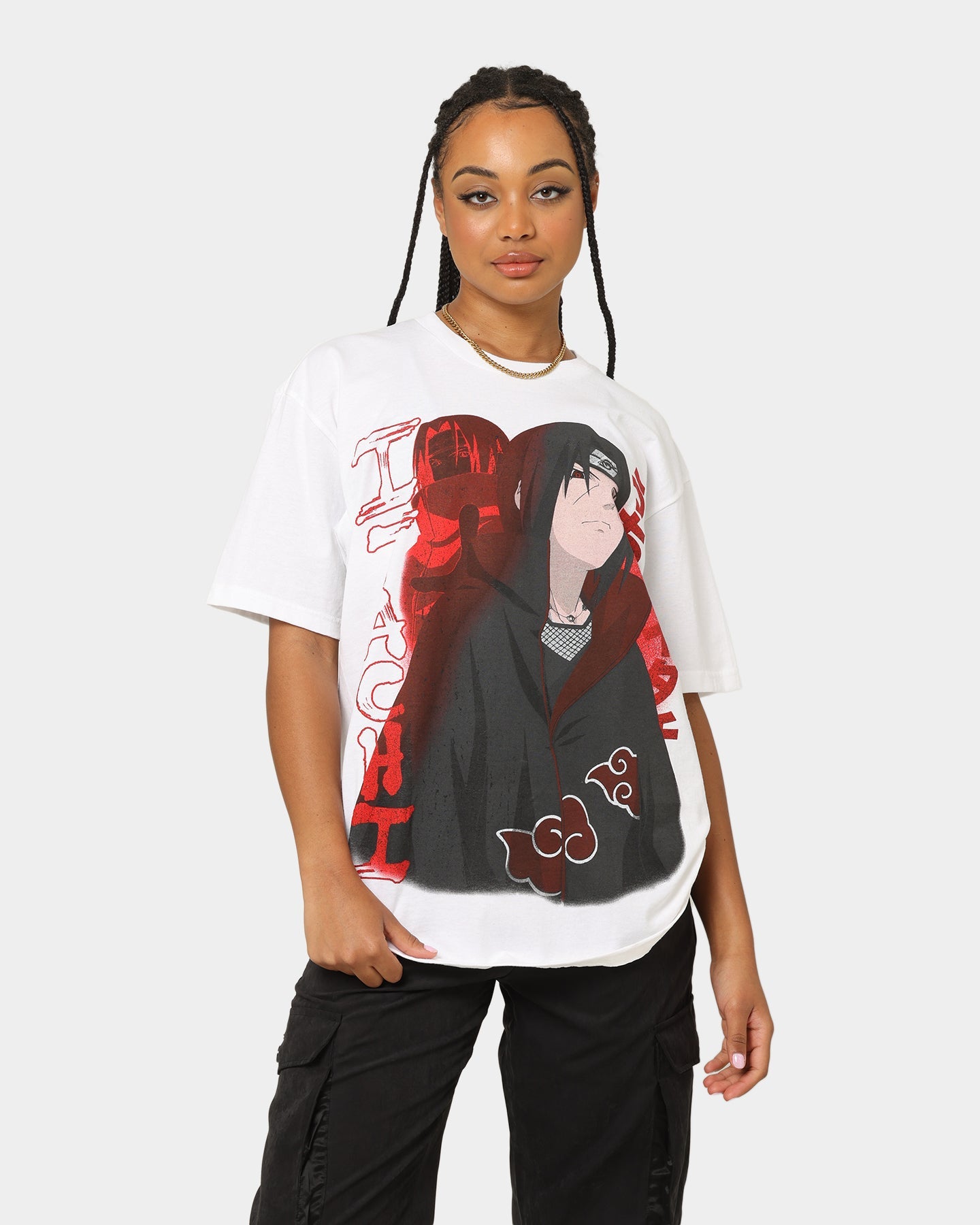 Goat Crew X Naruto Itachi CLR T-Shirt White Style001