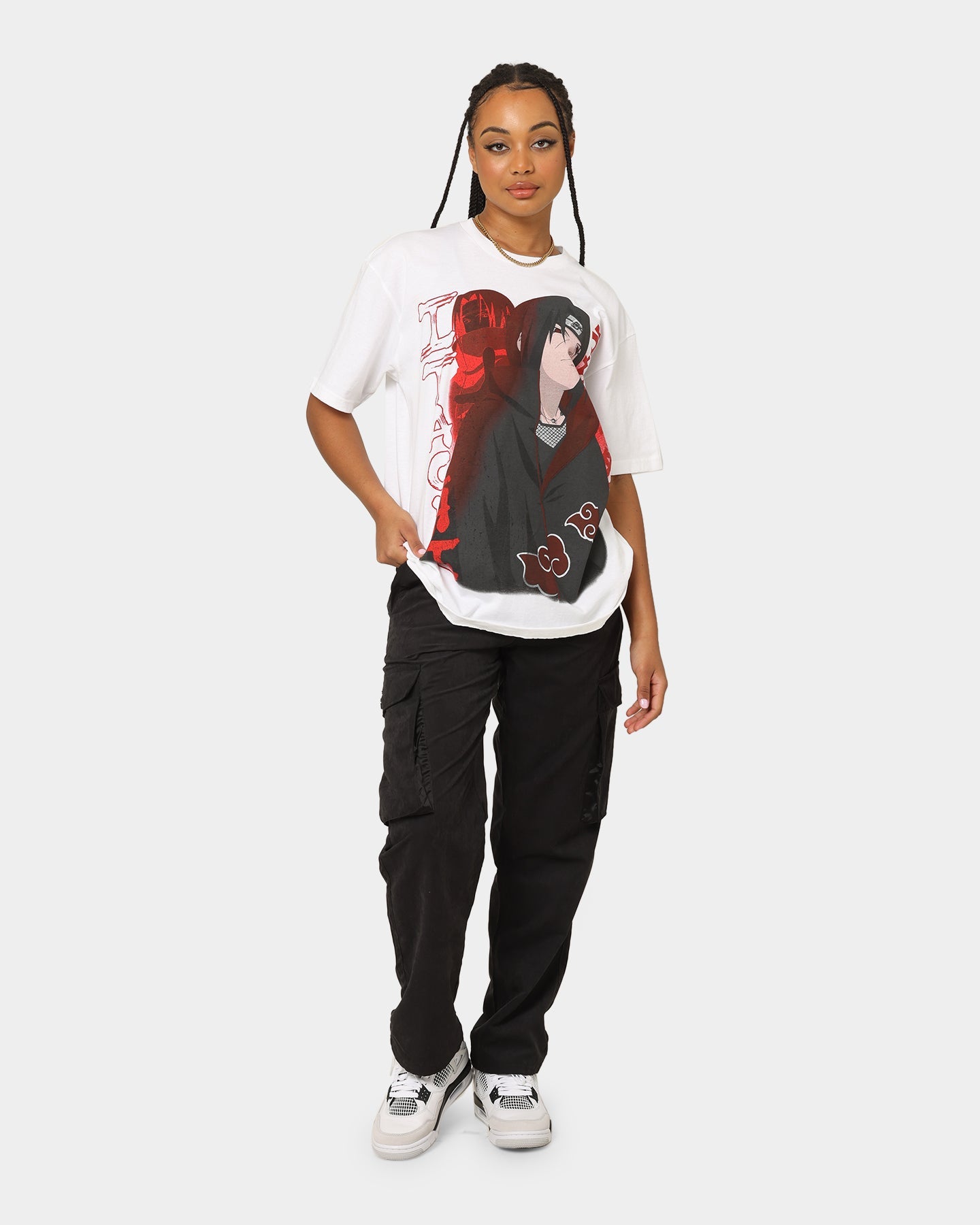 Goat Crew X Naruto Itachi CLR T-Shirt White Style001