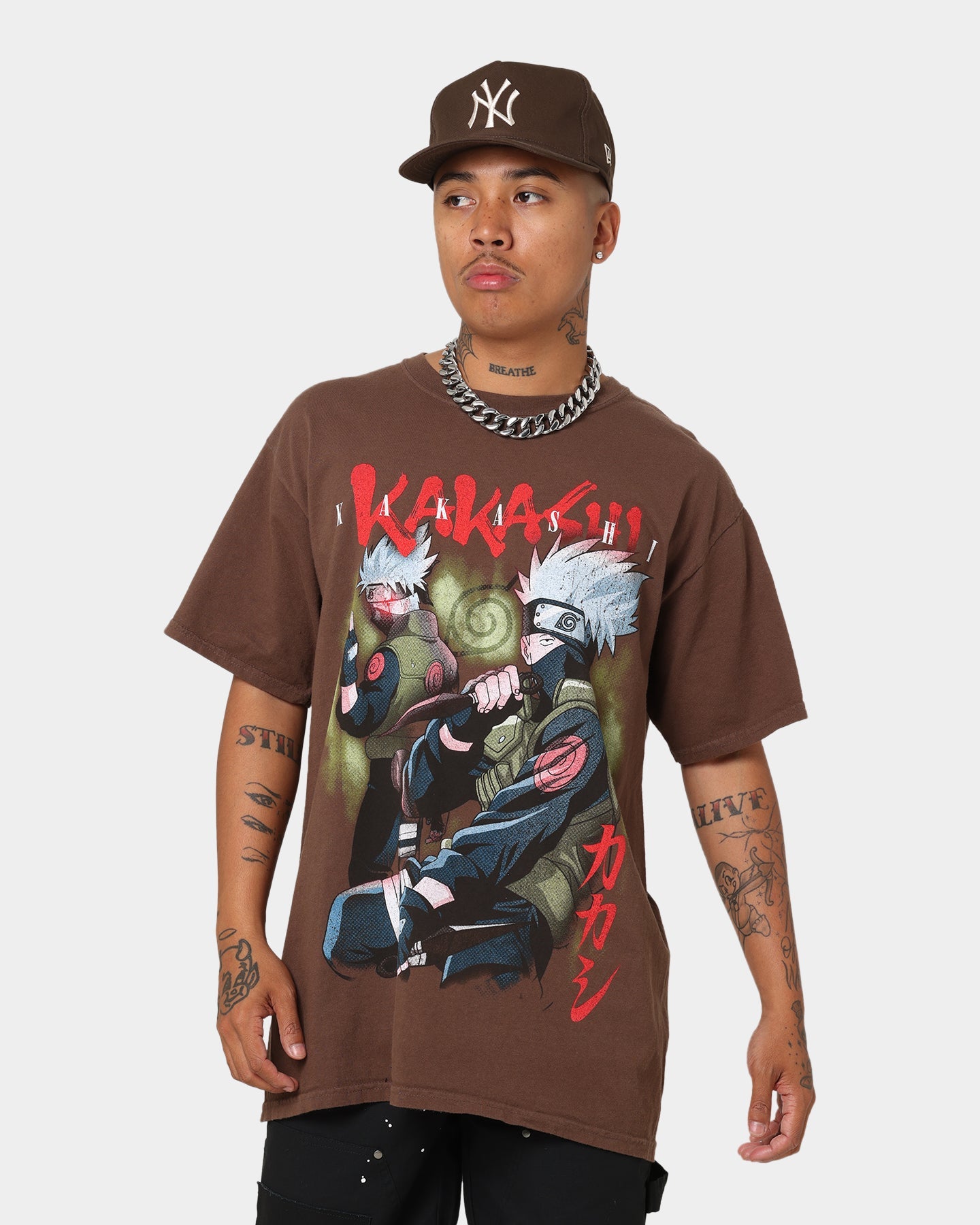 Goat Crew X Naruto Kakashi CLR T-Shirt Brown