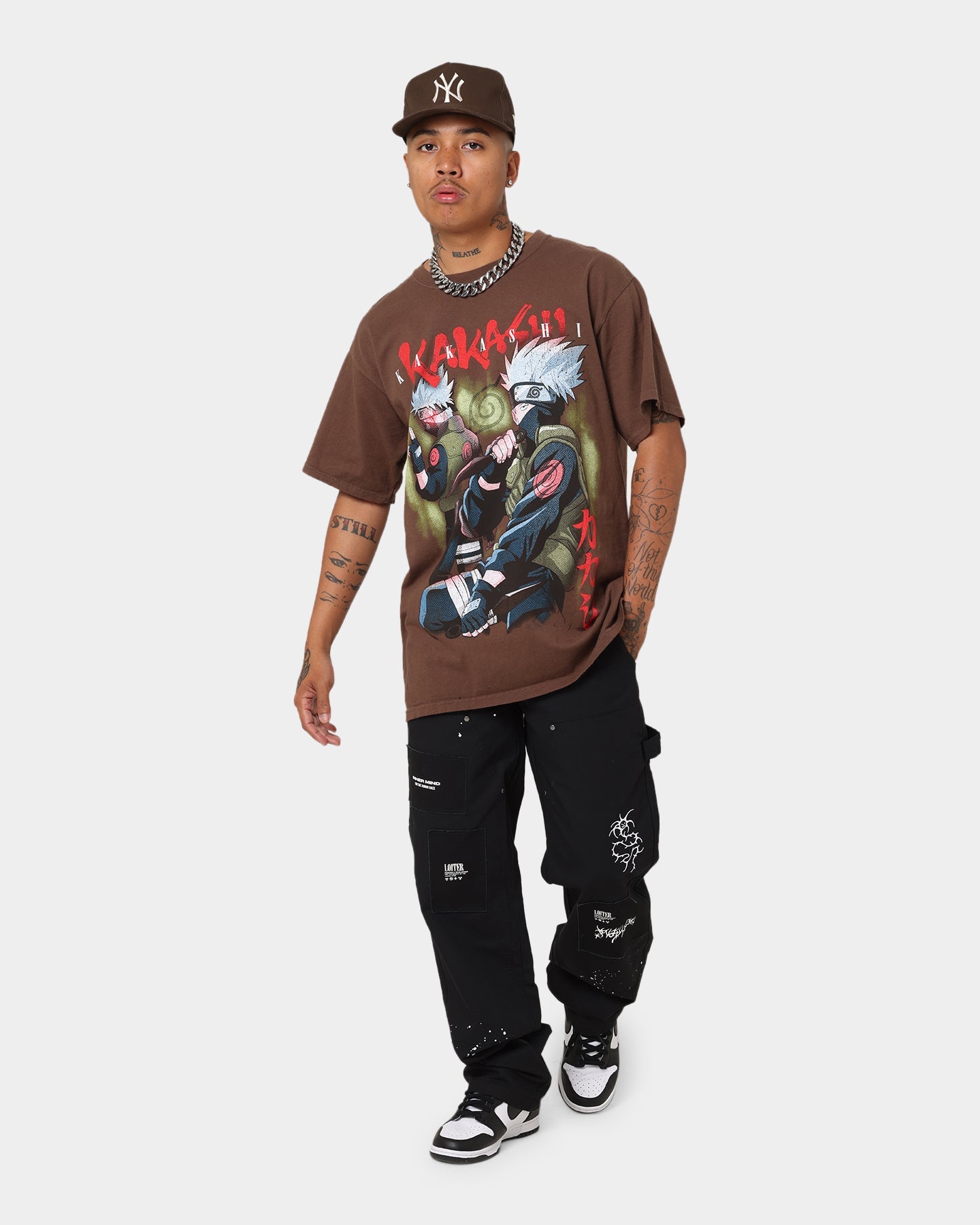 Goat Crew X Naruto Kakashi CLR T-Shirt Brown