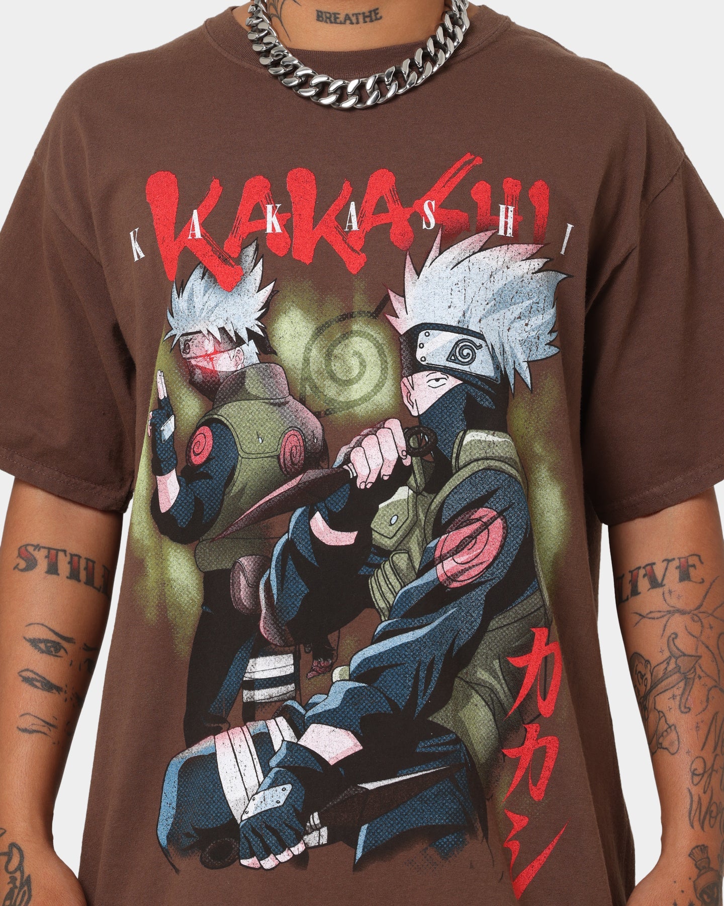 Goat Crew X Naruto Kakashi CLR T-Shirt Brown