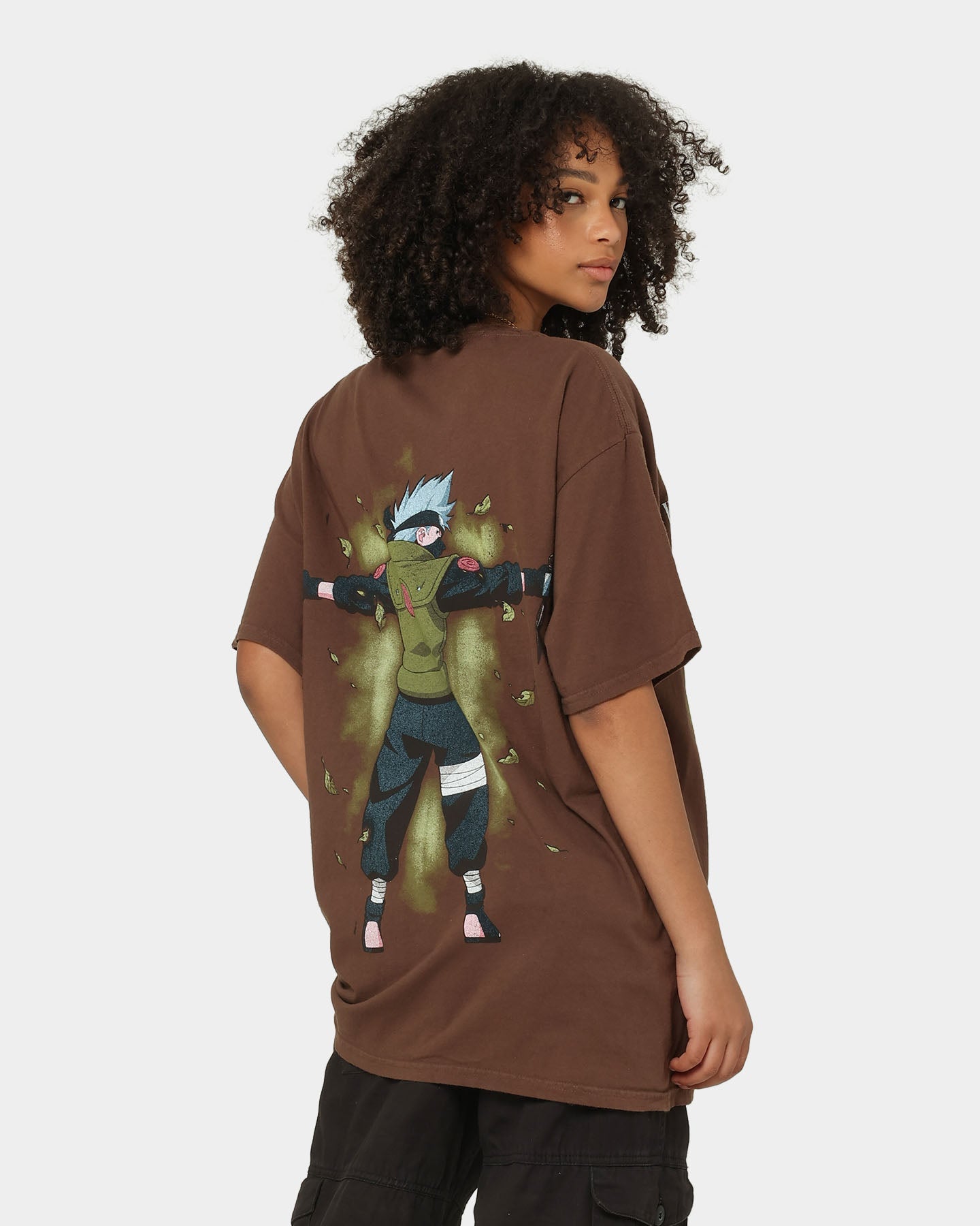 Goat Crew X Naruto Kakashi CLR T-Shirt Brown Style001