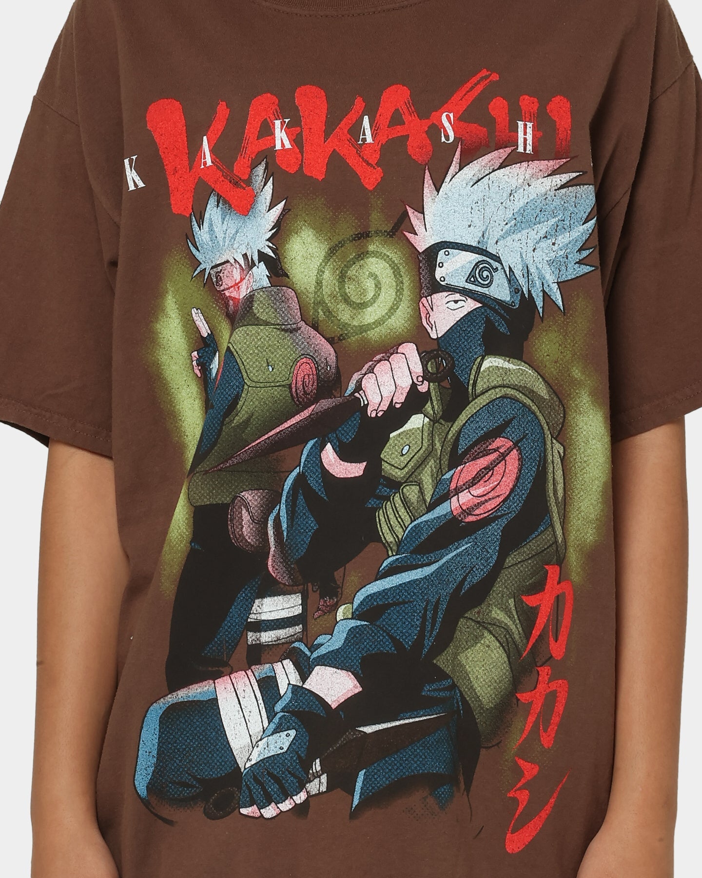 Goat Crew X Naruto Kakashi CLR T-Shirt Brown Style001