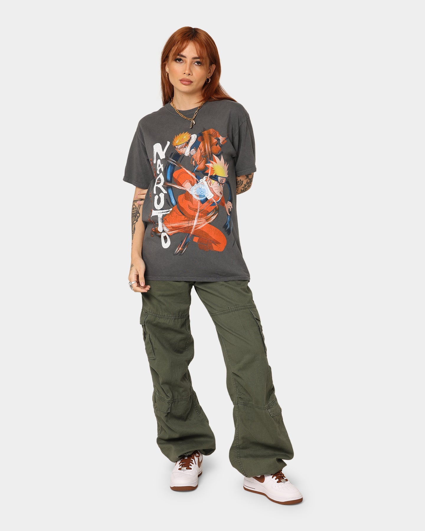 Goat Crew Goat Crew X Naruto Naruto CLR Vintage T-Shirt Charcoal Style001