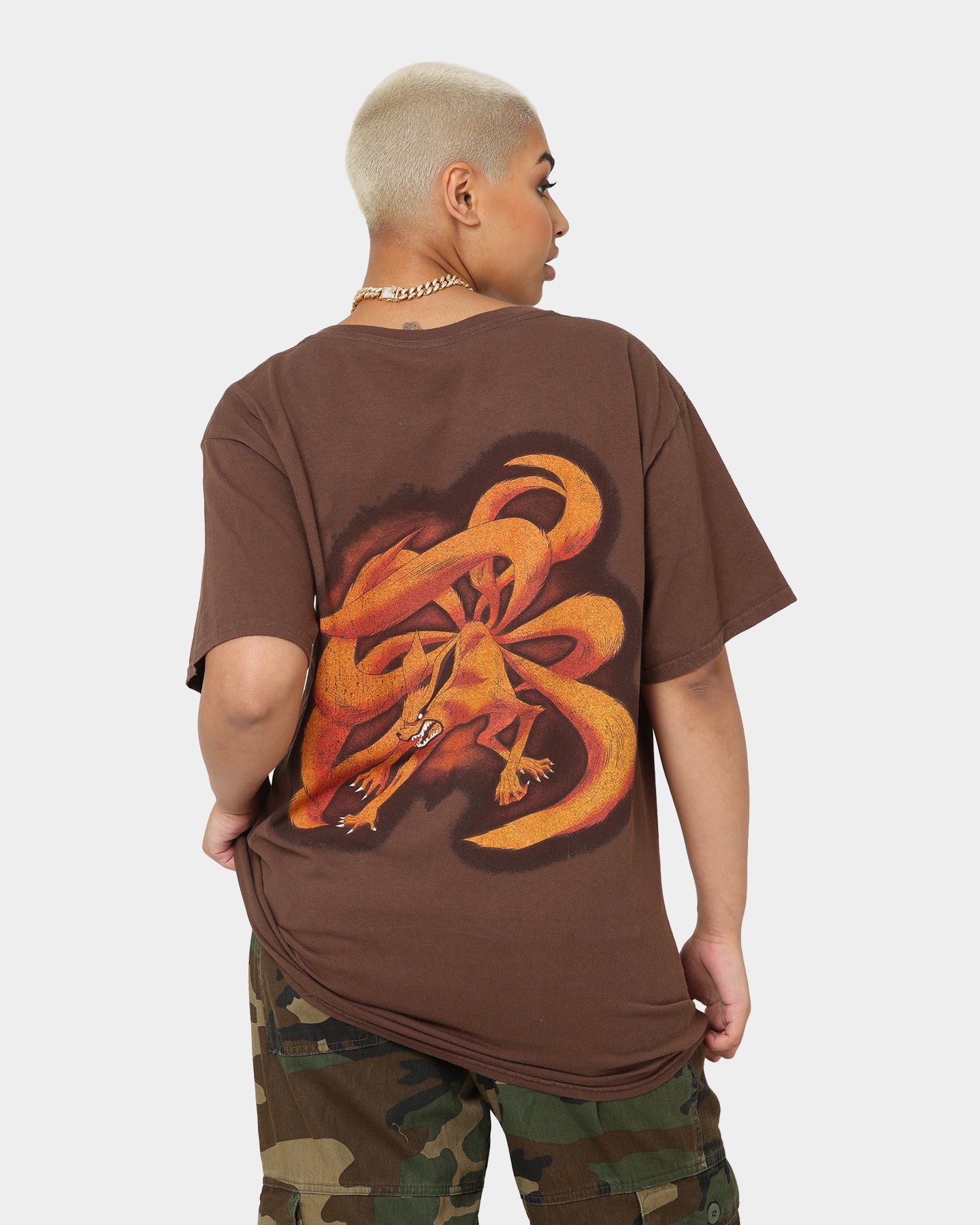 Goat Crew Goat Crew X Naruto Naruto CLR T-Shirt Brown Style001
