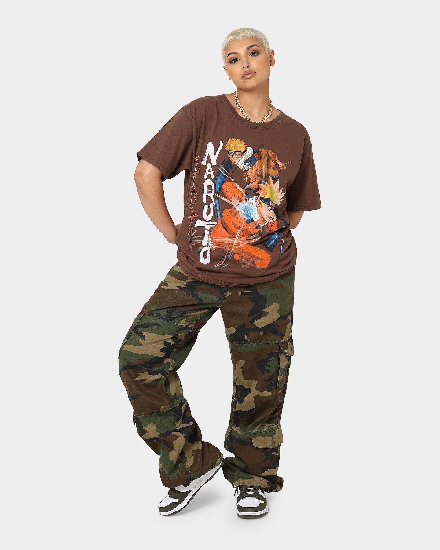 Goat Crew Goat Crew X Naruto Naruto CLR T-Shirt Brown Style001