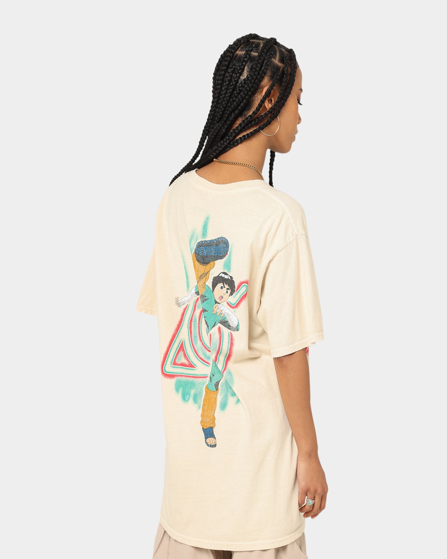 Goat Crew X Naruto Rock Lee CLR T-Shirt Stone Style001