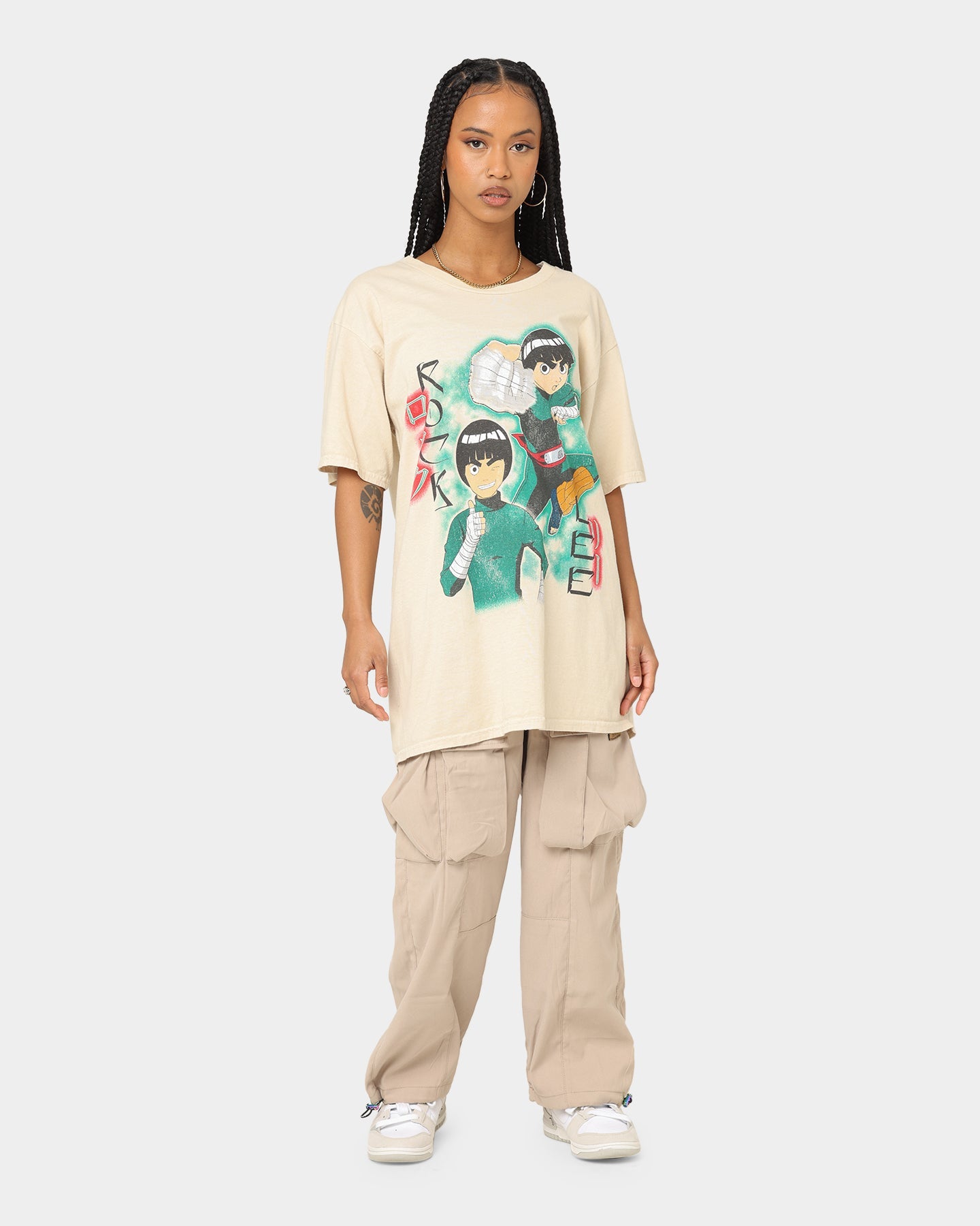 Goat Crew X Naruto Rock Lee CLR T-Shirt Stone Style001