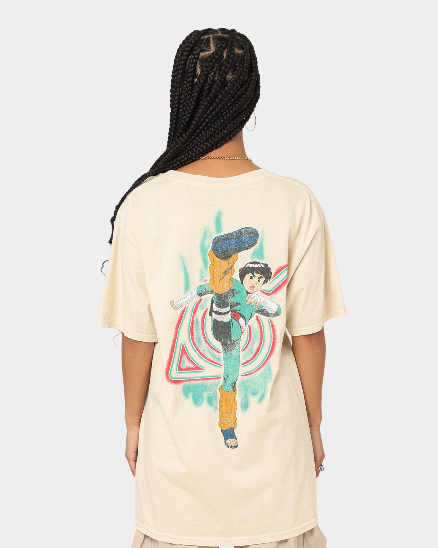 Goat Crew X Naruto Rock Lee CLR T-Shirt Stone Style001