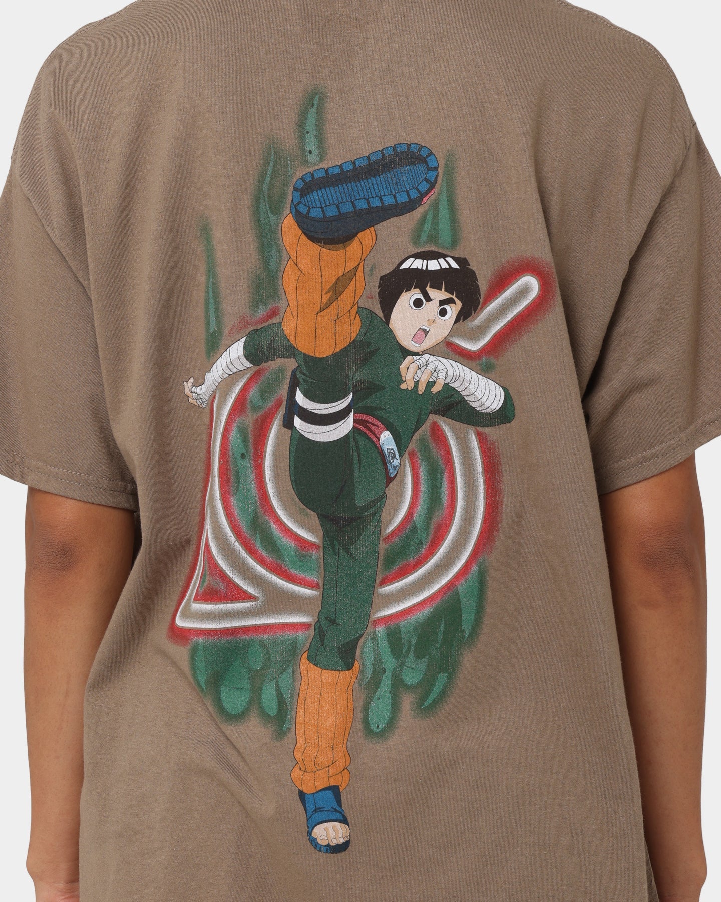 Goat Crew X Naruto Rock Lee CLR T-Shirt Brown Style001