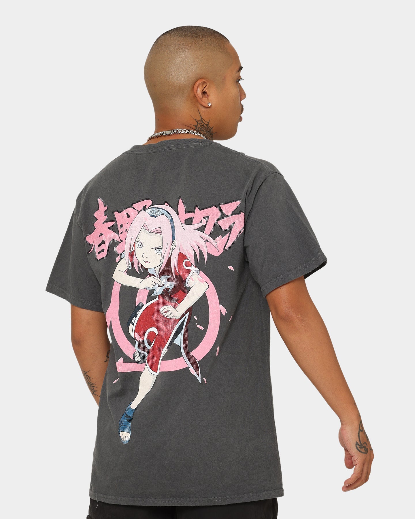 Goat Crew X Naruto Sakura CLR T-Shirt Charcoal