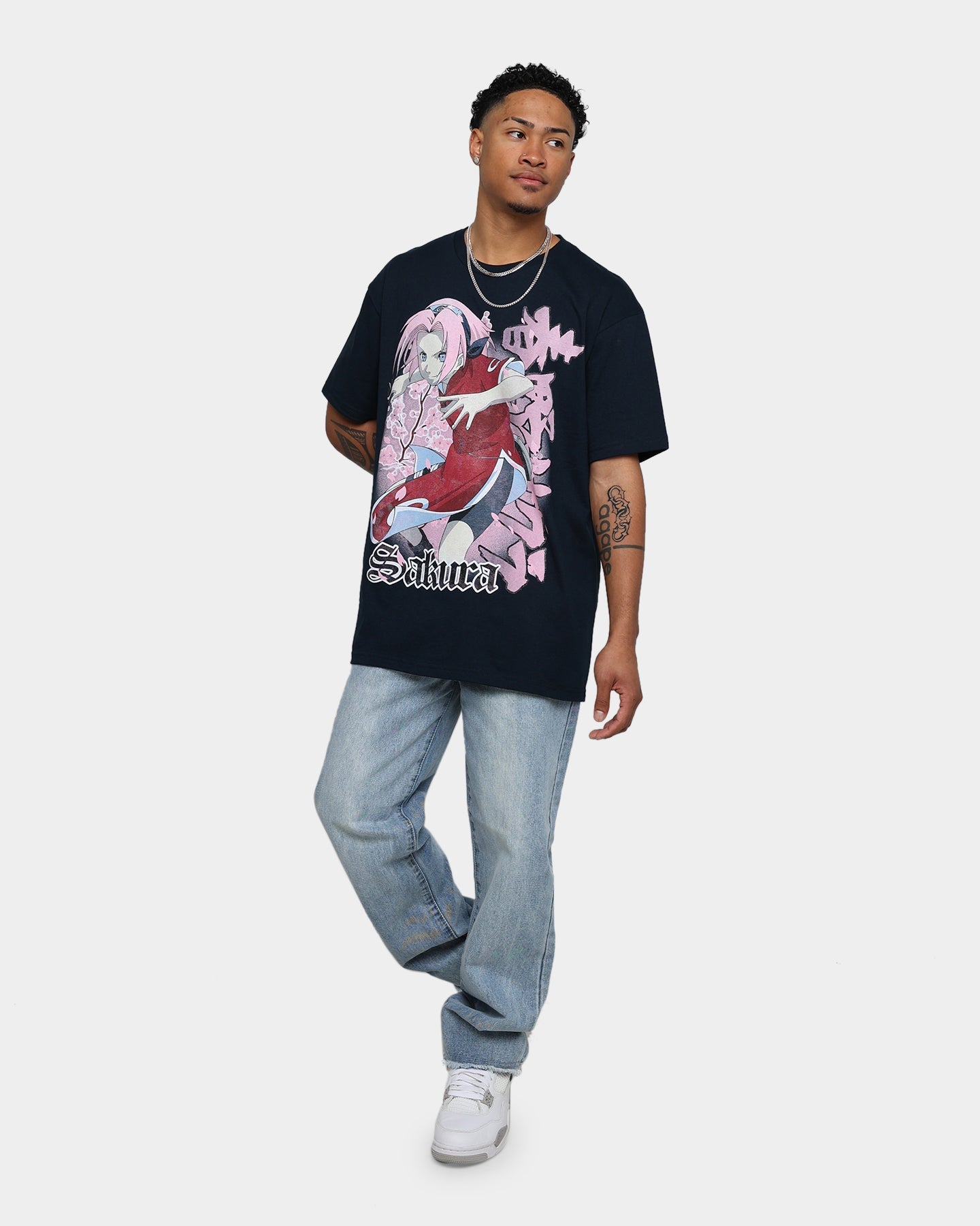 Goat Crew X Naruto Sakura CLR T-Shirt Navy