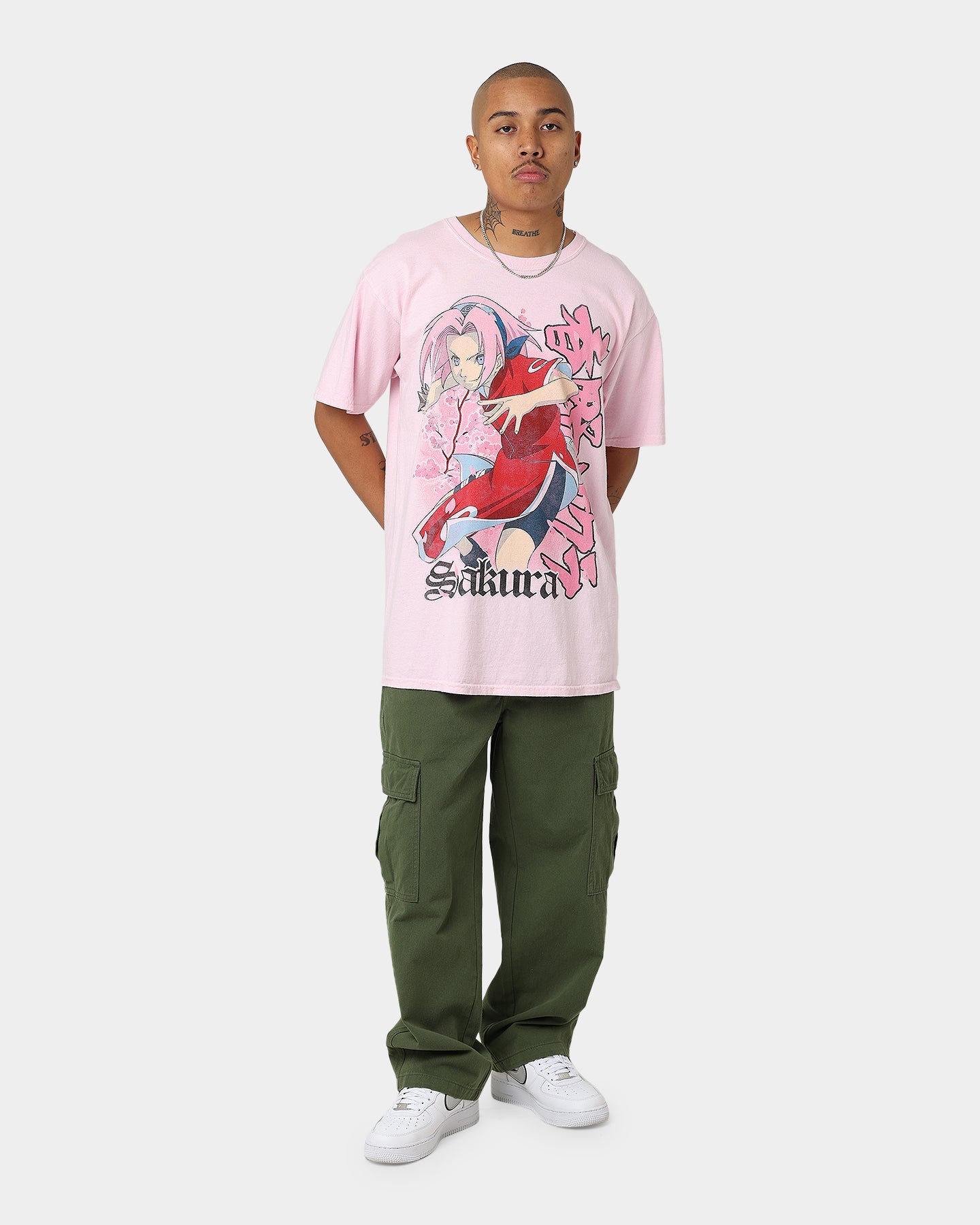 Goat Crew X Naruto Sakura CLR T-Shirt Pale Pink