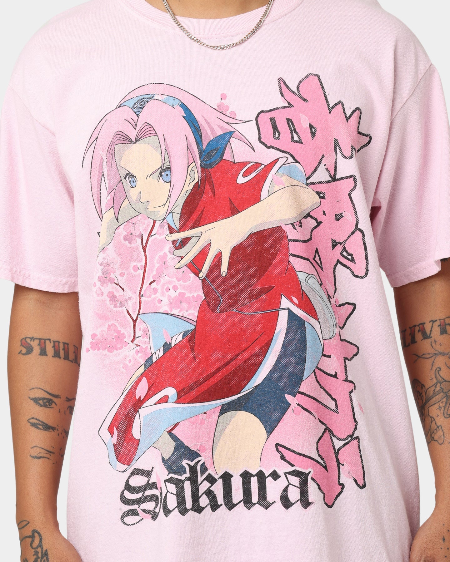 Goat Crew X Naruto Sakura CLR T-Shirt Pale Pink