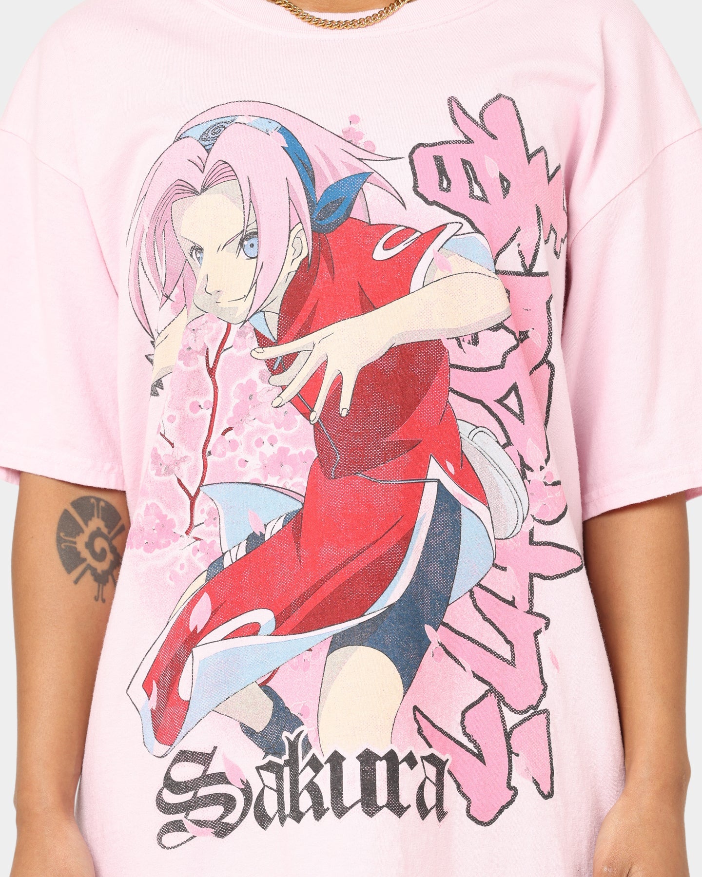 Goat Crew X Naruto Sakura CLR T-Shirt Pale Pink Style001