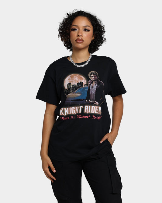 American Thrift X Knight Rider Make It Michael Knight T-Shirt Black Style001