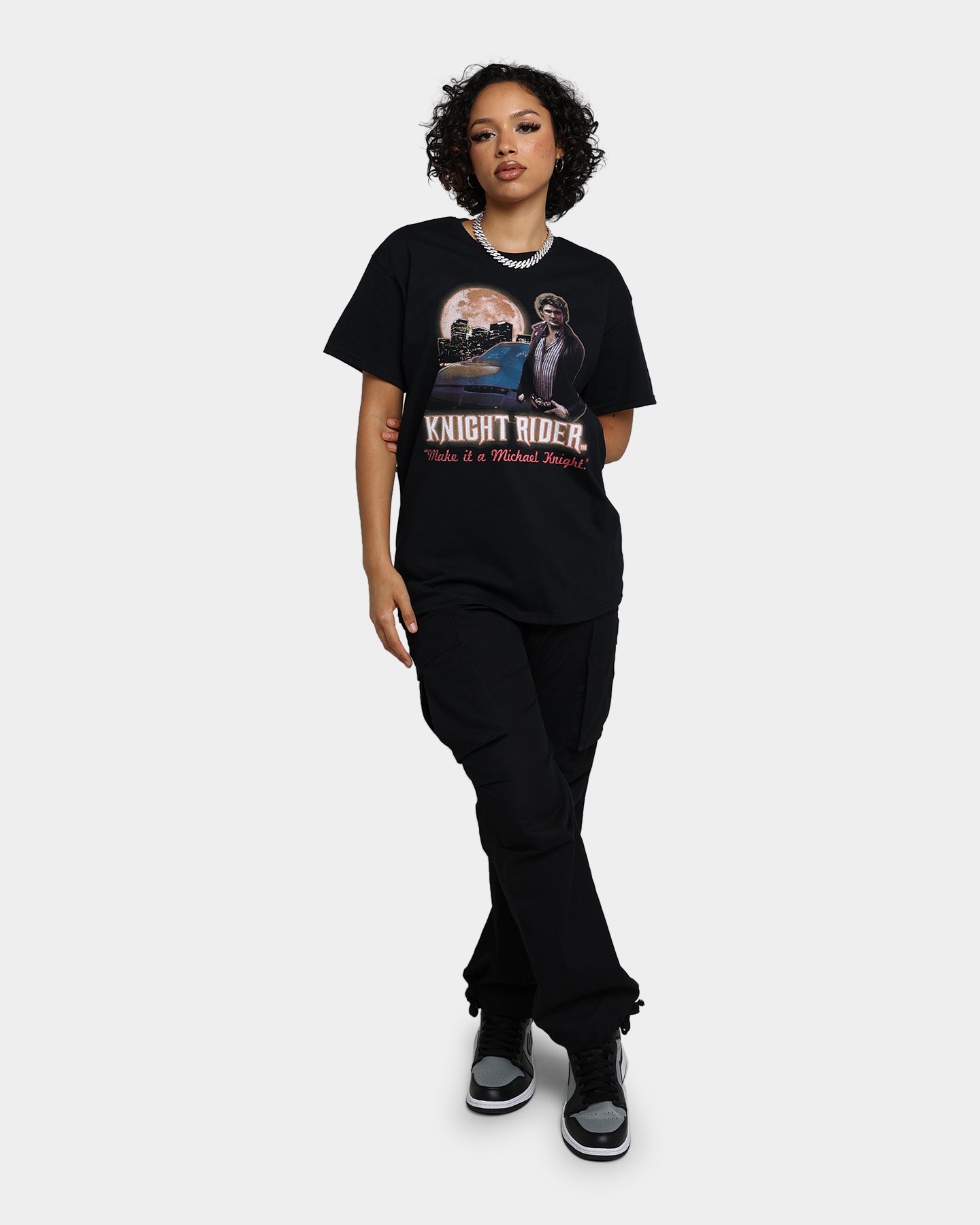 American Thrift X Knight Rider Make It Michael Knight T-Shirt Black Style001
