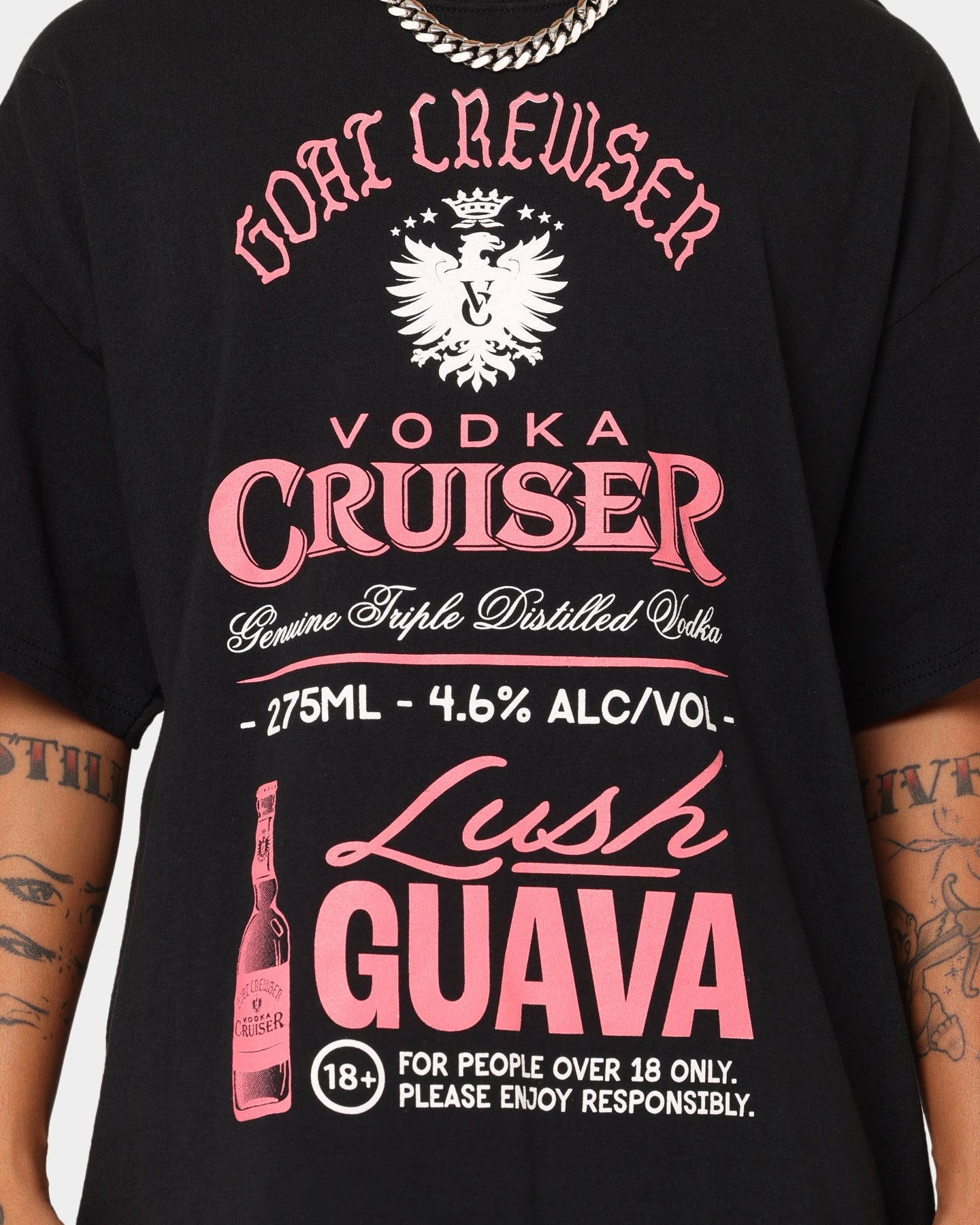 Goat Crew Goat Crew X Vodka Cruiser Lush Guava Cruiser T-Shirt Black
