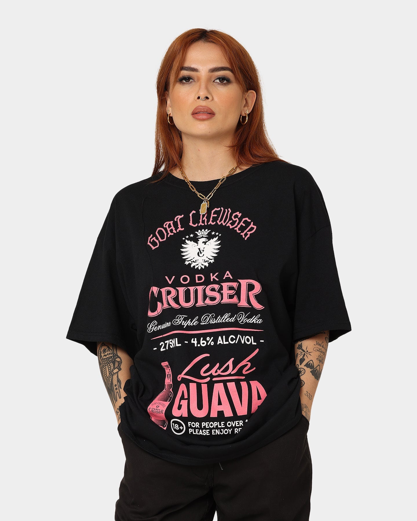Goat Crew Goat Crew X Vodka Cruiser Lush Guava Cruiser T-Shirt Black Style001