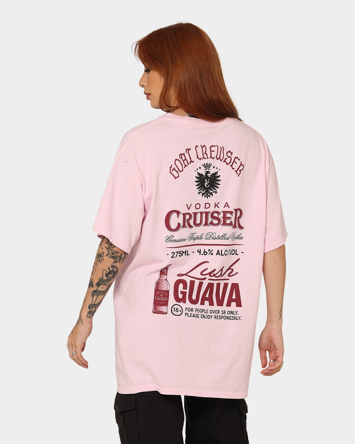Goat Crew Goat Crew X Vodka Cruiser Lush Guava Cruiser T-Shirt Pink Style001