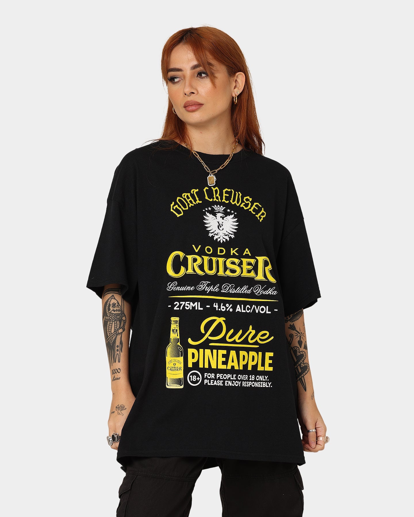 Goat Crew Goat Crew X Vodka Cruiser Pure Pineapple Cruiser T-Shirt Black Style001