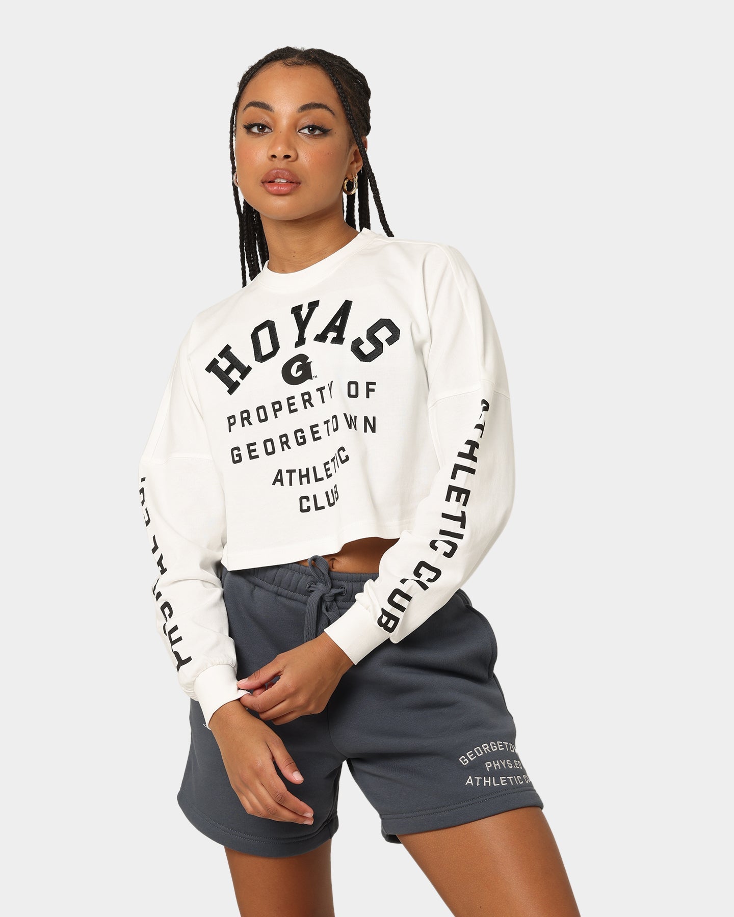 National Collegiate Athletic Association Georgetown Hoyas Women's Athletics T-Shirt Vintage White