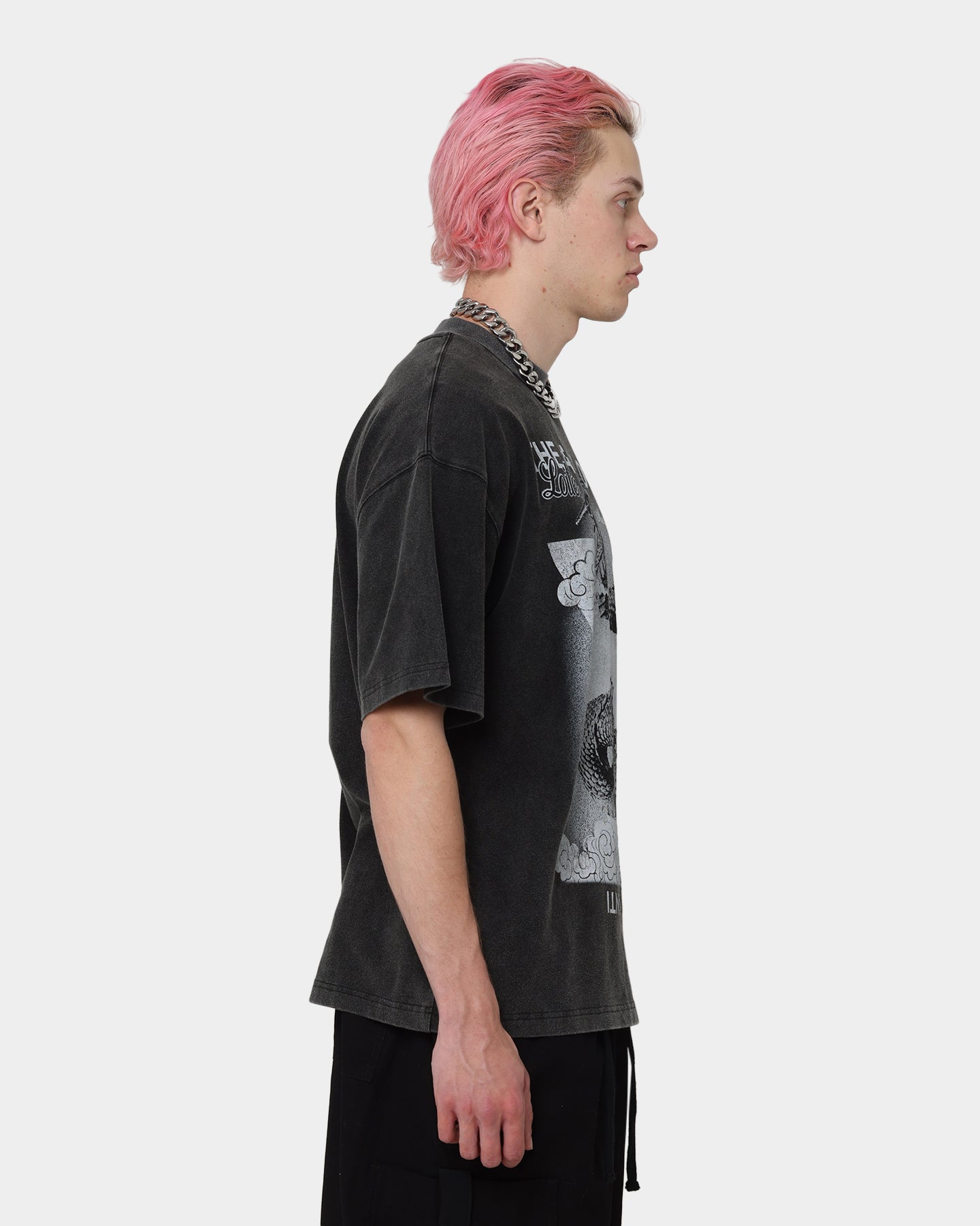 Loiter X The Anti Order Dragon Vintage T-Shirt Vintage Black