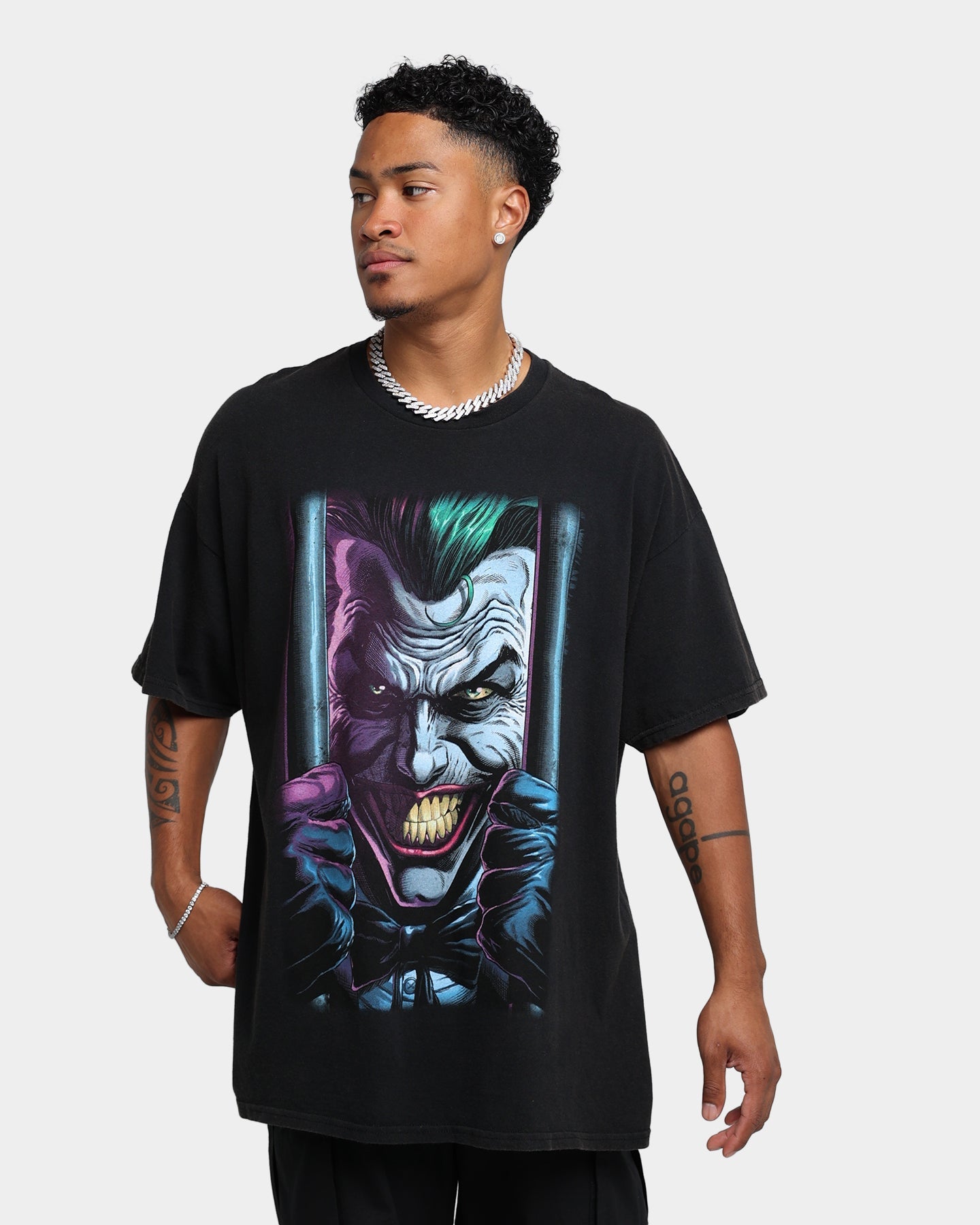 Goat Crew X Batman The Joker Vintage T-Shirt Black Wash