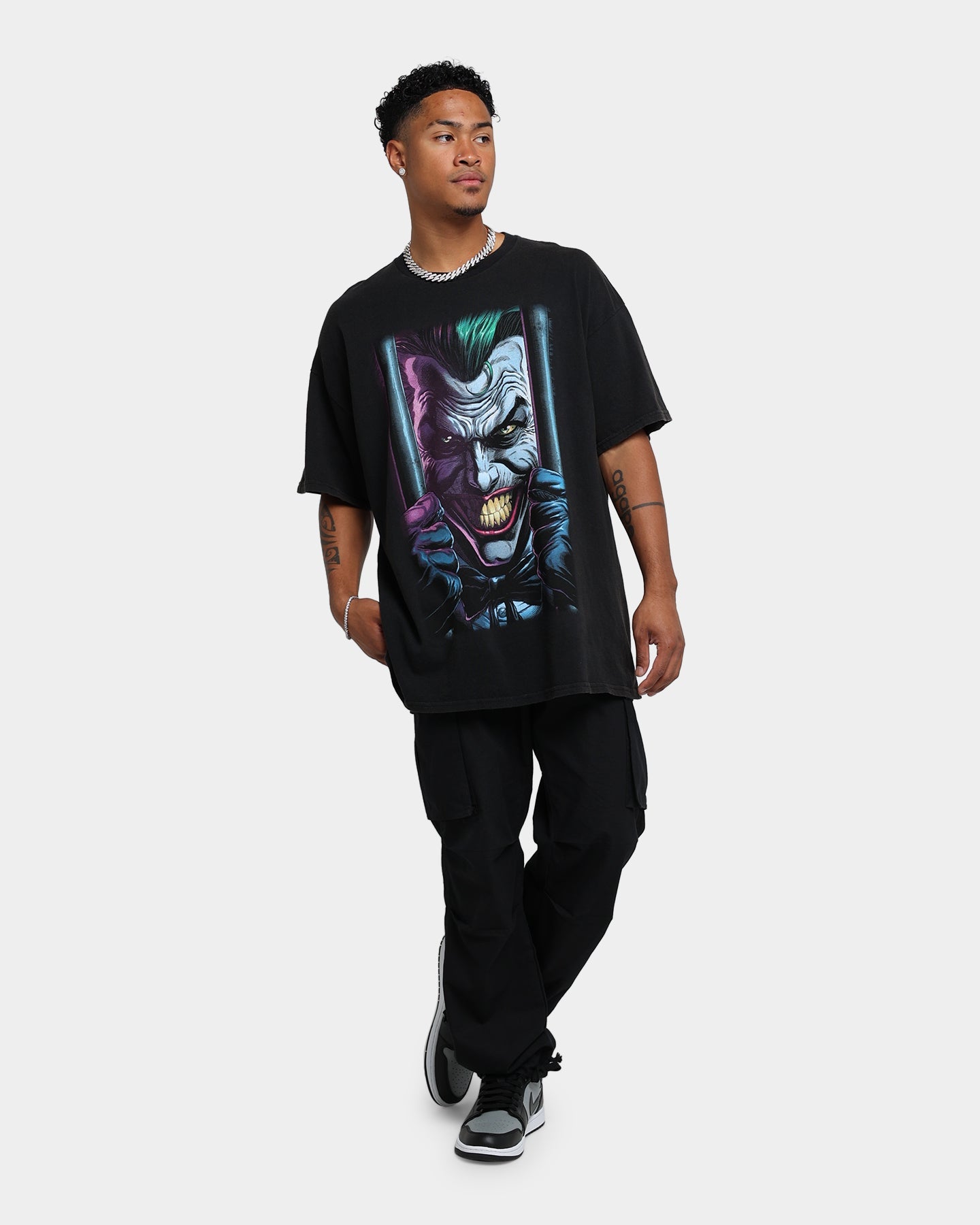 Goat Crew X Batman The Joker Vintage T-Shirt Black Wash