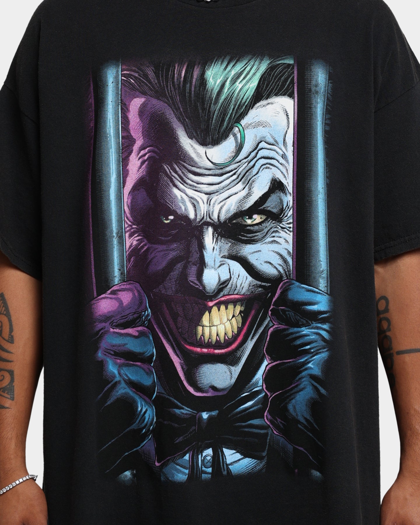 Goat Crew X Batman The Joker Vintage T-Shirt Black Wash
