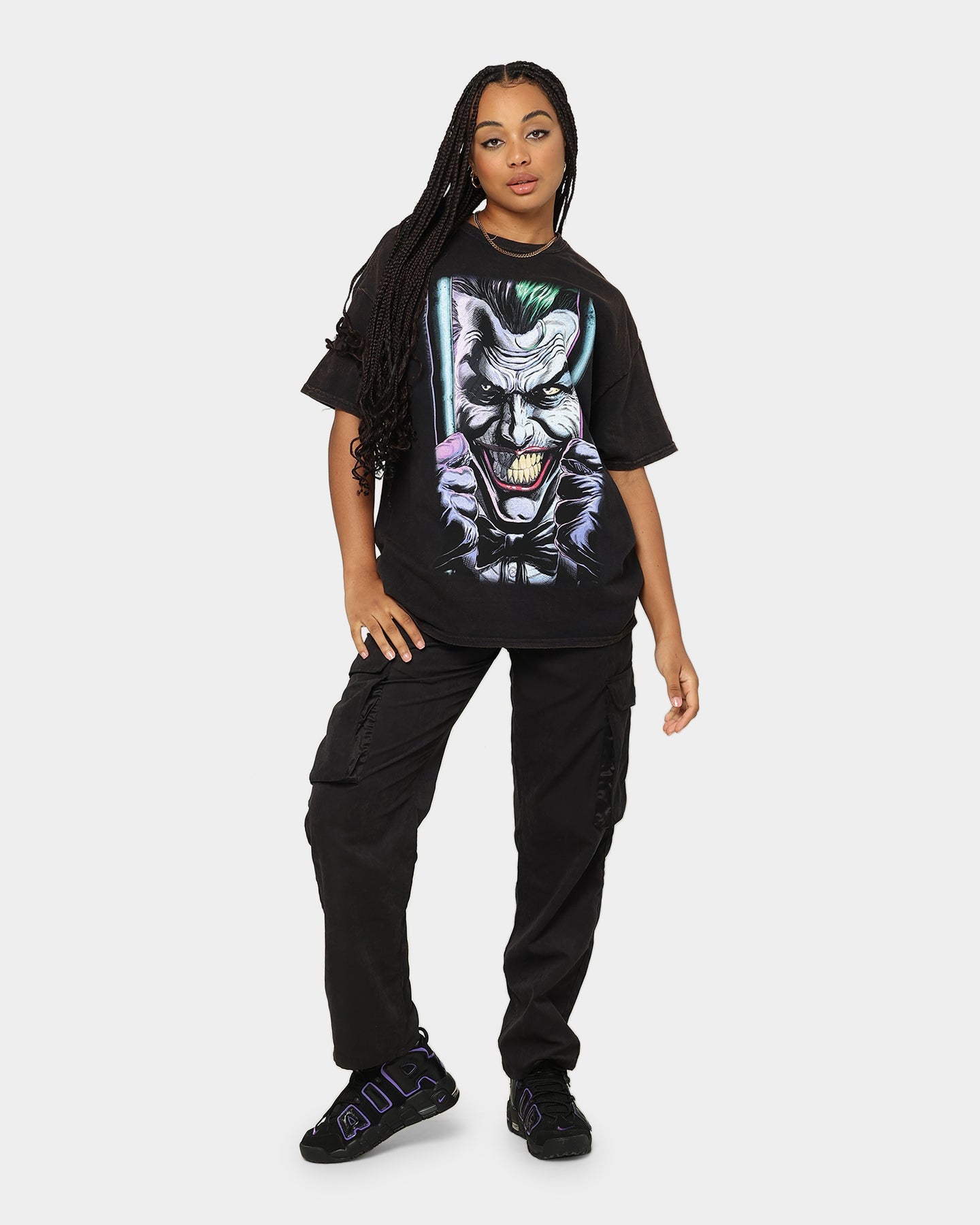 Goat Crew X Batman The Joker Vintage T-Shirt Black Wash Style001