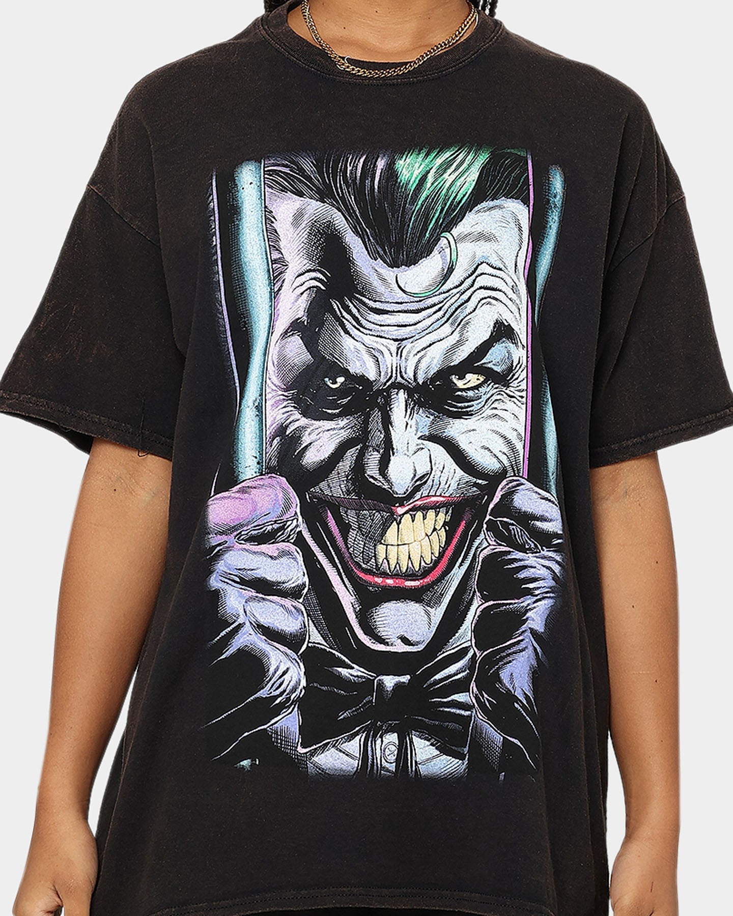 Goat Crew X Batman The Joker Vintage T-Shirt Black Wash Style001
