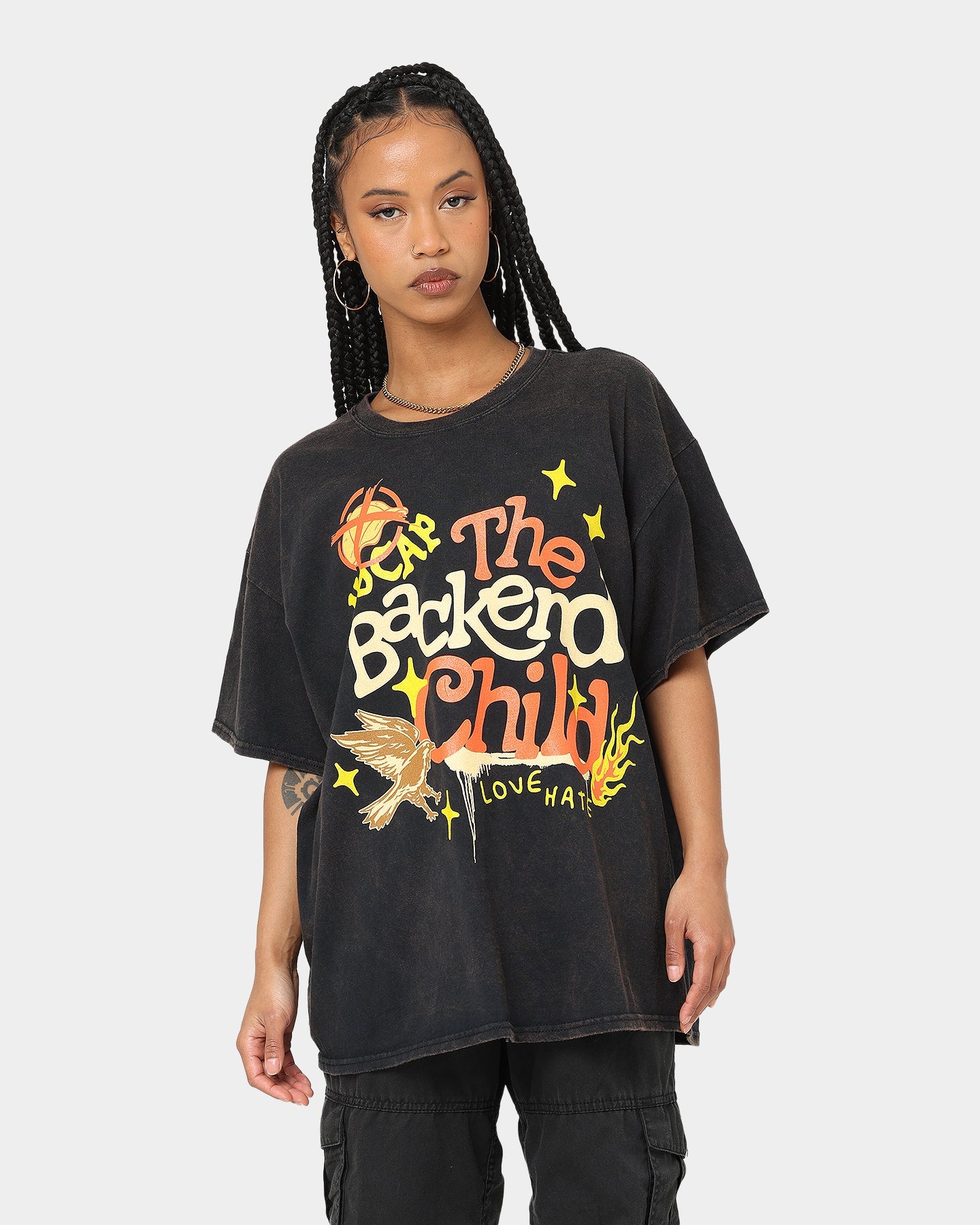 Goat Crew Backend Child Vintage T-Shirt Black Wash Style001
