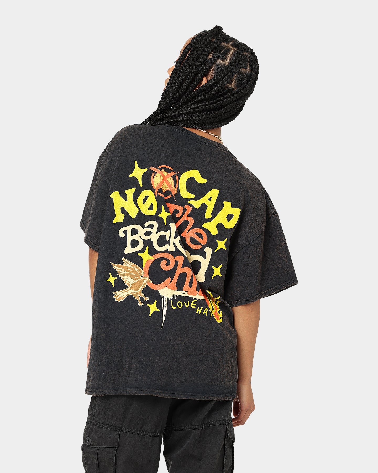 Goat Crew Backend Child Vintage T-Shirt Black Wash Style001