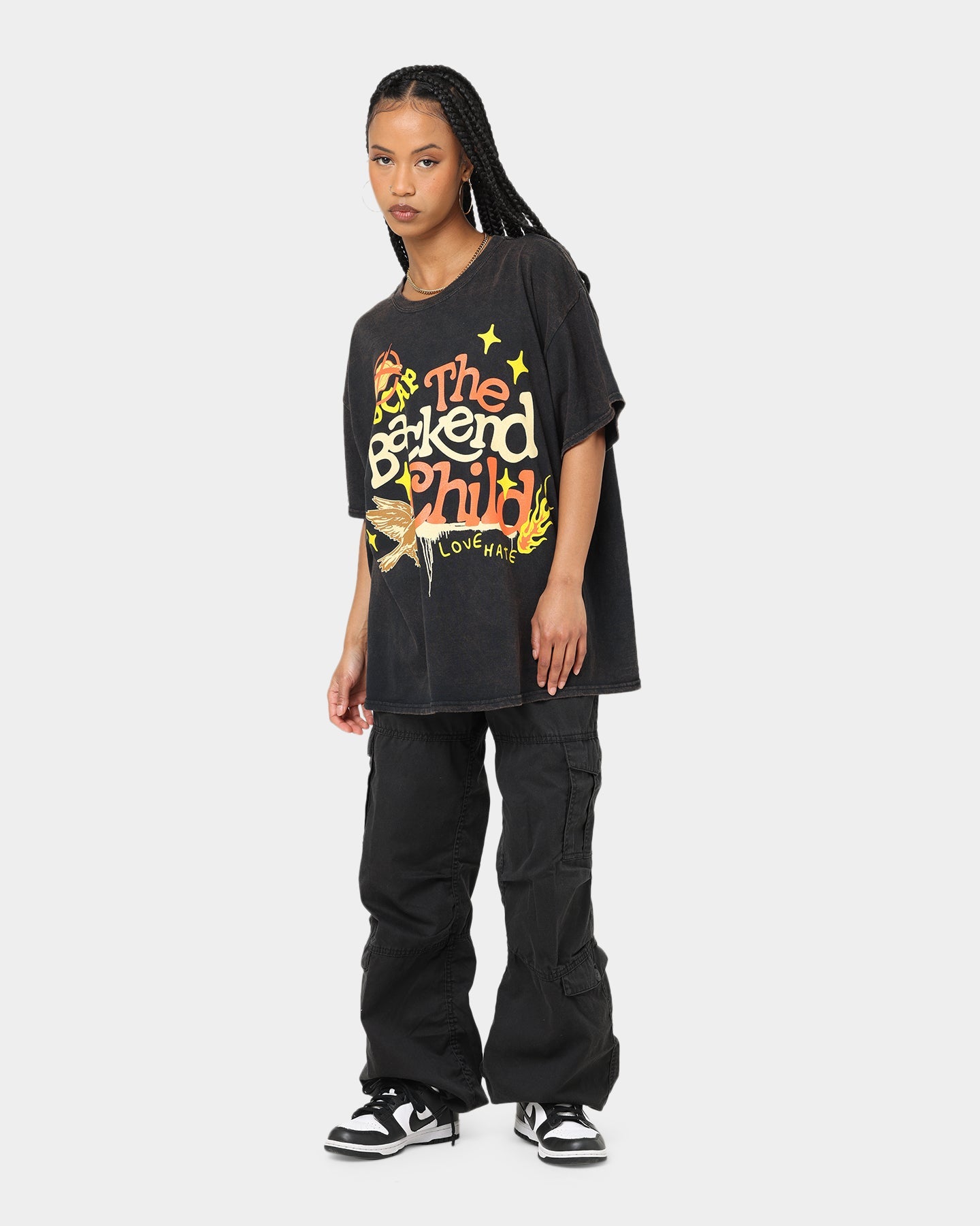 Goat Crew Backend Child Vintage T-Shirt Black Wash Style001