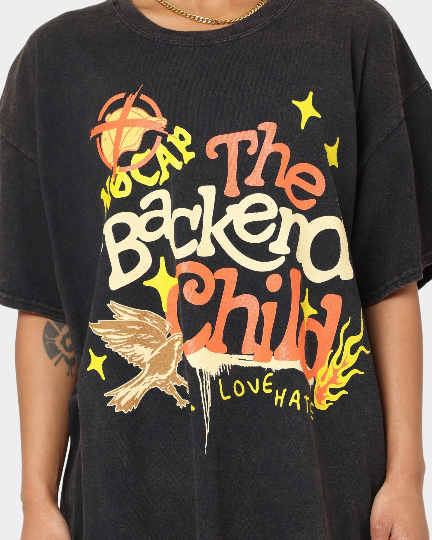 Goat Crew Backend Child Vintage T-Shirt Black Wash Style001